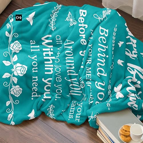 Miniatura 5 de Regalos de cumpleaños para mujereshombresellaélniñas, manta verde de 60 x 50 pulgadas, decoraciones de feliz cumpleaños para mujereshombres, regalos