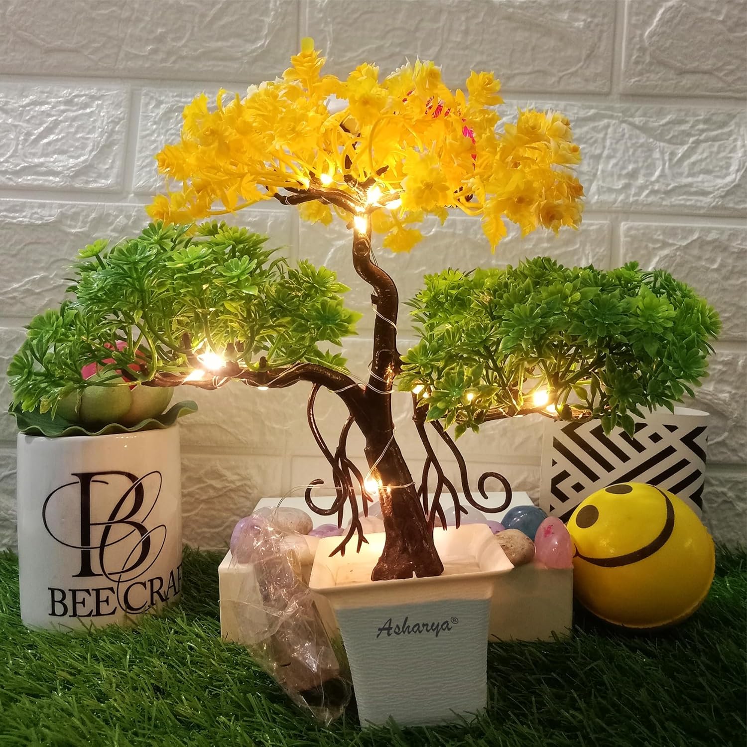 Buy ASHARYA's LED Artificial Tree for Home and Decor Potted Fake