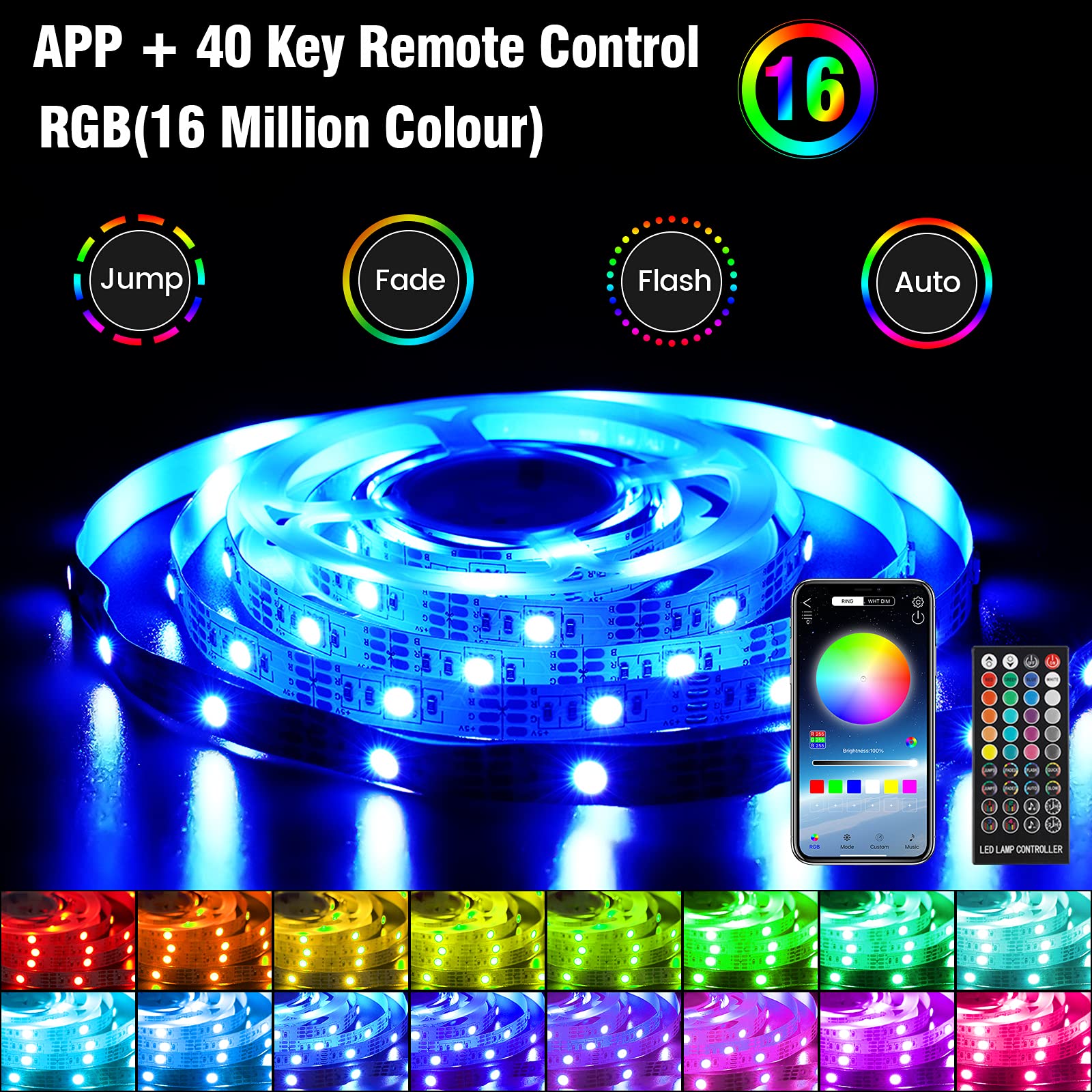 Enteenly Striscia LED TV 3 m, Striscia luminosa LED Retroilluminazione TV 40-65in, 5050 RGB USB con Telecomando Multicolore FAI DA TE Ritmo Musicale Striscia LED Controllato da APP per HDTV Monitor