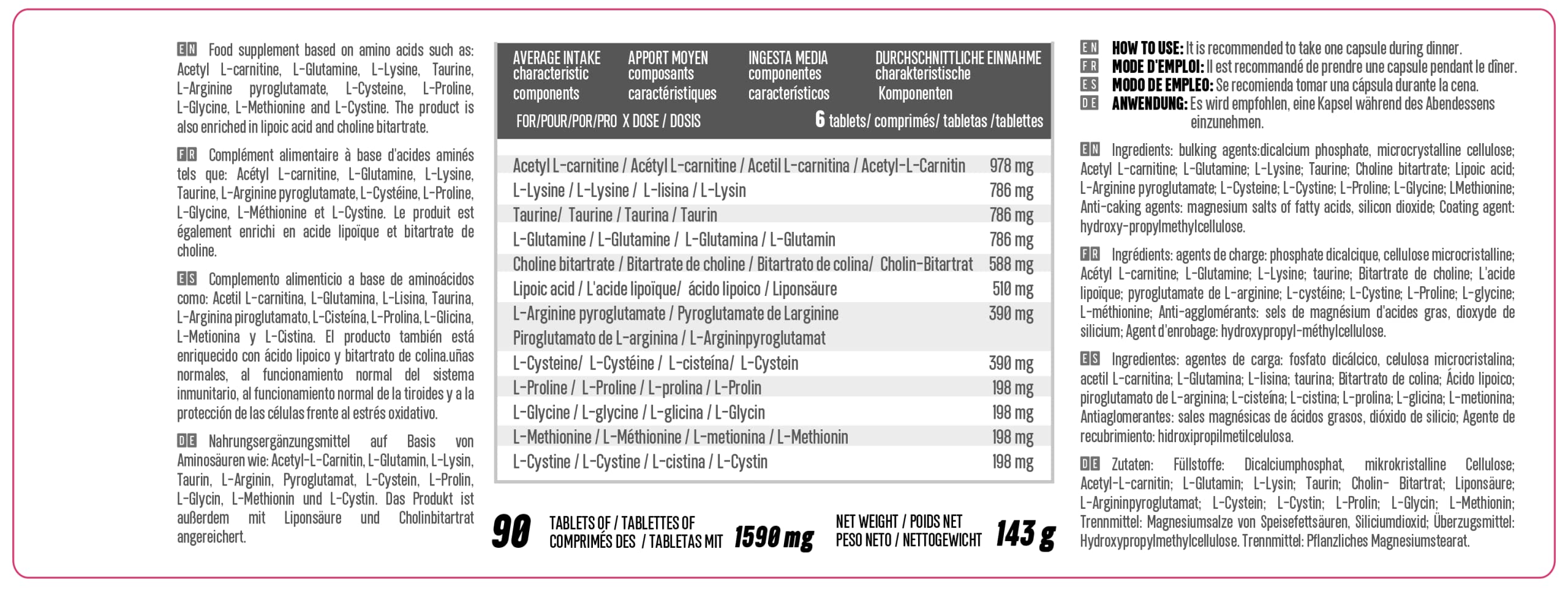 Life120 - Aminoday - 90 compresse - Integratore alimentare a base di aminoacidi e Acido Alfa Lipoico