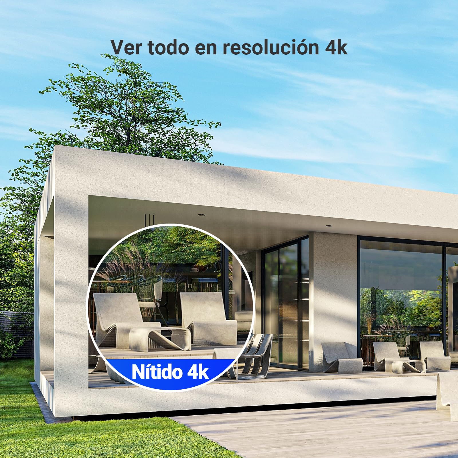 EZVIZ 4K Kit Cámaras Vigilancia Exterior PoE, 4 Cámaras de Seguridad 8MP con Detección IA de Personas/Vehículos, 2TB HDD NVR Grabación Continua, Visión Nocturna a Color, Impermeable IP67, H3K PoE Kit