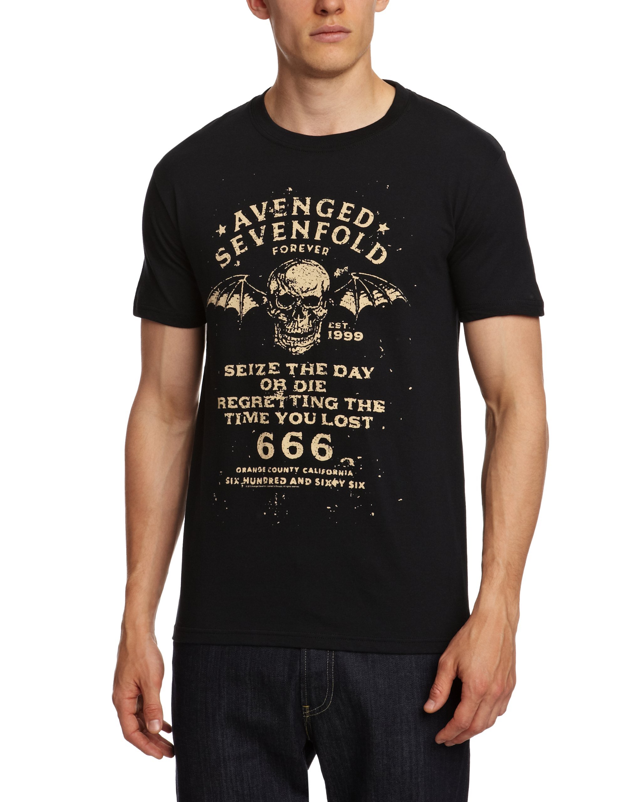 Rock Off Black Avenged Sevenfold - Seize The Day - T-Shirt - Cotton - Size S - Officially Licensed Merch