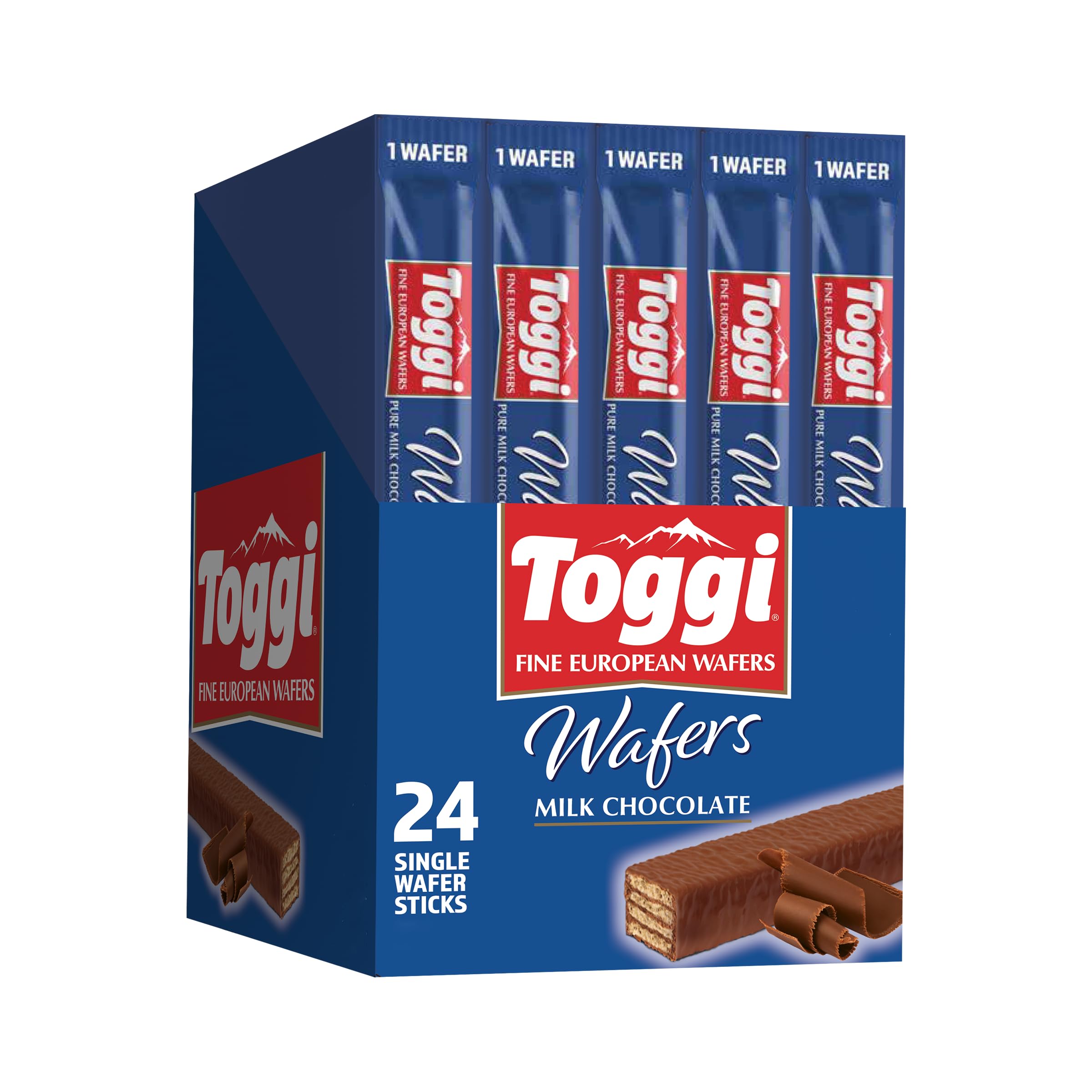 TOGGI Fine European Chocolate Wafers, Milk Chocolate (0.88 oz 24 Count)