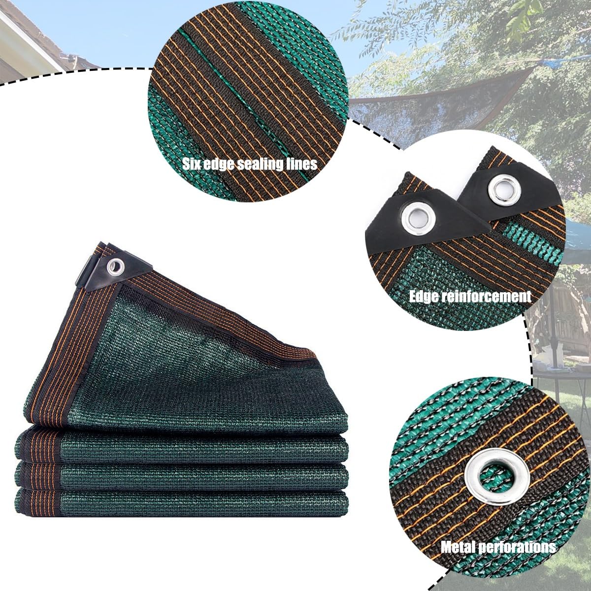 Malla de protección solar 80 % de protección UV, cubierta verde para plantas para invernadero, patio, pollo, perreras, jardín (4 x 12 m)