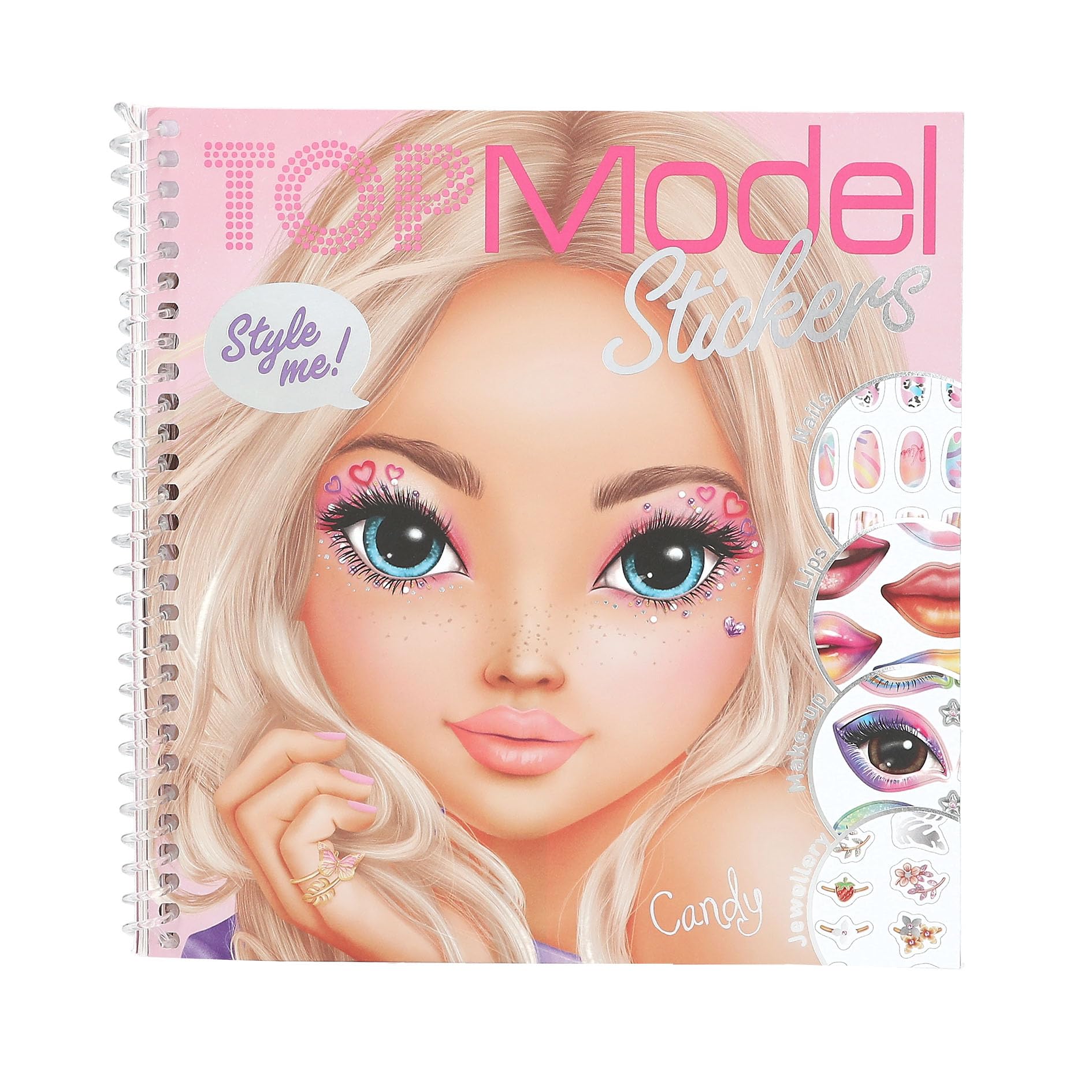 Depesche 13984 TOPModel Face Dress Me Up Sticker Book with 24 Pages Model Portraits for Decorating Includes 7 Pages Accessory Sticker