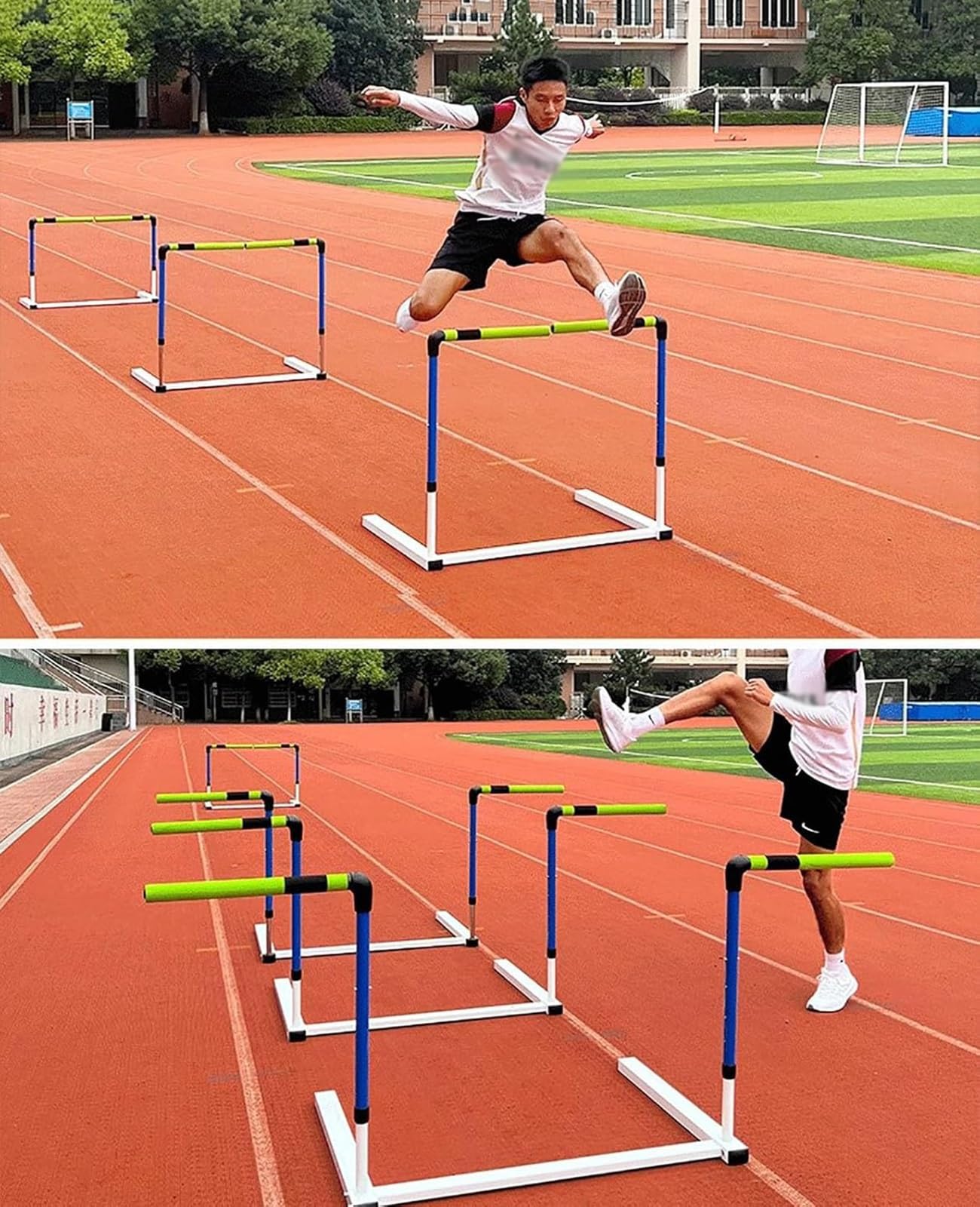 HDYZJQ Adjustable Plyometric Hurdles/Metalized Foam Hurdles 4pcs, Portable Speed and Agility Training Equipment, Professional Track & Field Hurdles for Athlete Trainer