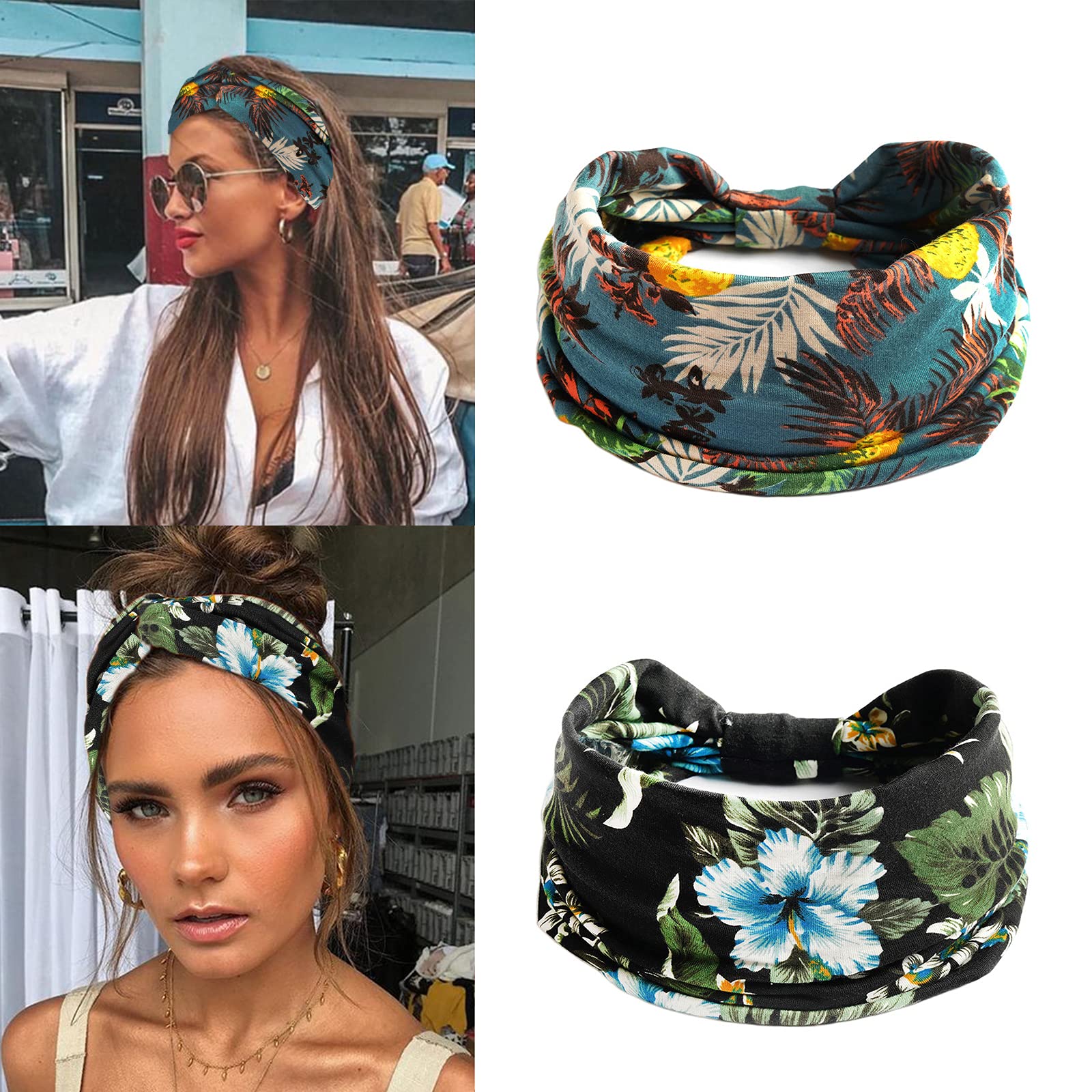 4 Pezzi Fascia Capelli Donna Boho per Donne a Forma di