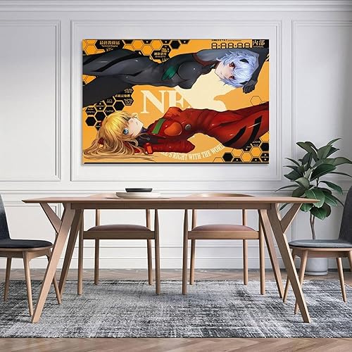Miniatura 5 de Rei Ayanami - Póster de anime genial para adultos, póster de arte en lienzo y arte de pared, impresión moderna de decoración de dormitorio familiar,