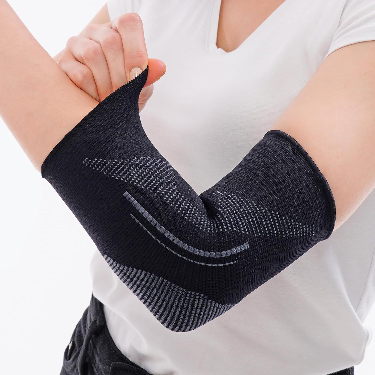 invera Elbow Compression Sleeve for Tendonitis, Tennis Elbow Brace for Men & Women, Arm Support Sleeve for Weightlifting, Arthritis, Joint Pain Relief, Sports Recovery (X-Large, 1 Unit)