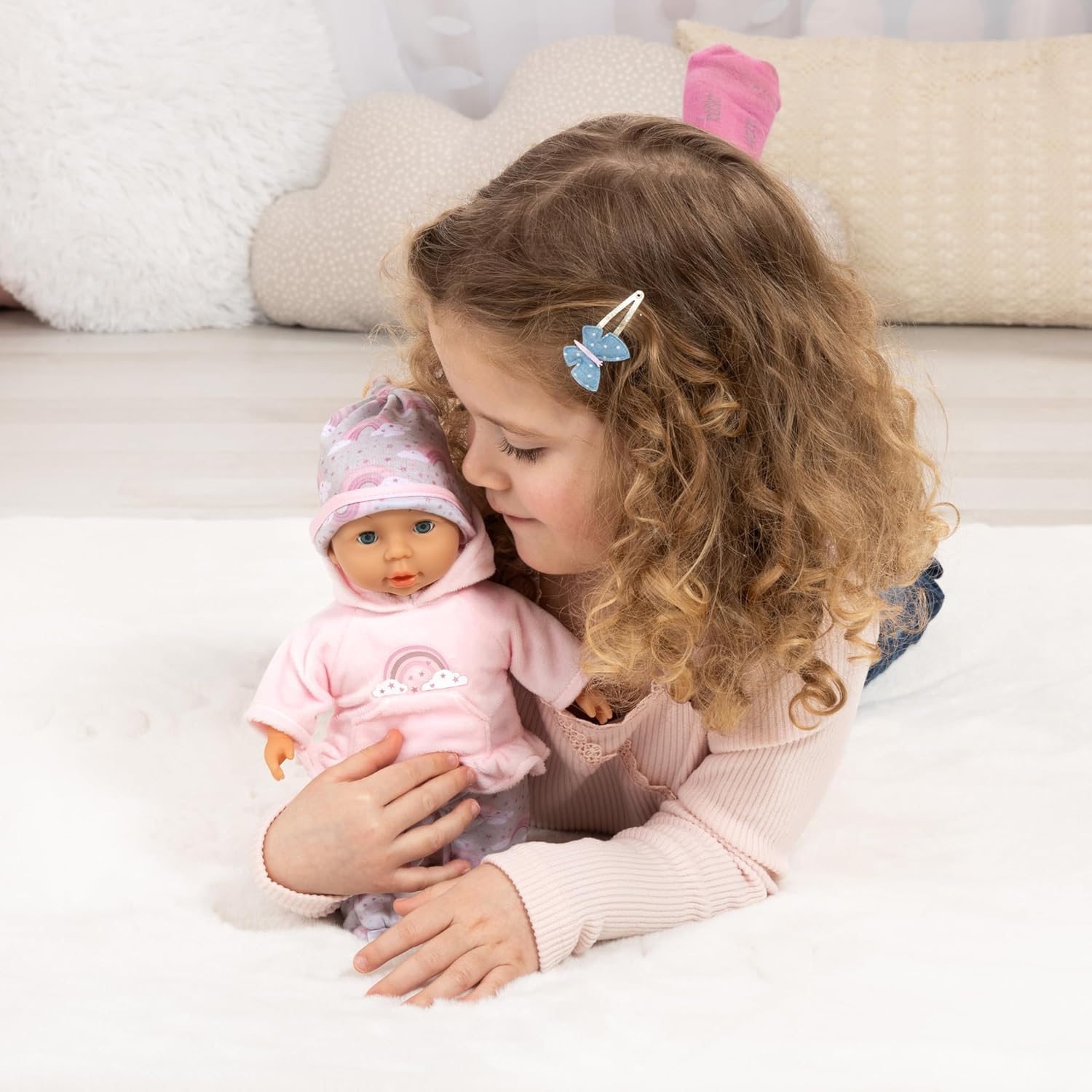Bayer Design My First Baby Doll - 11 in Soft Body with Realistic Sleeping Eyes & Pajama Outfit