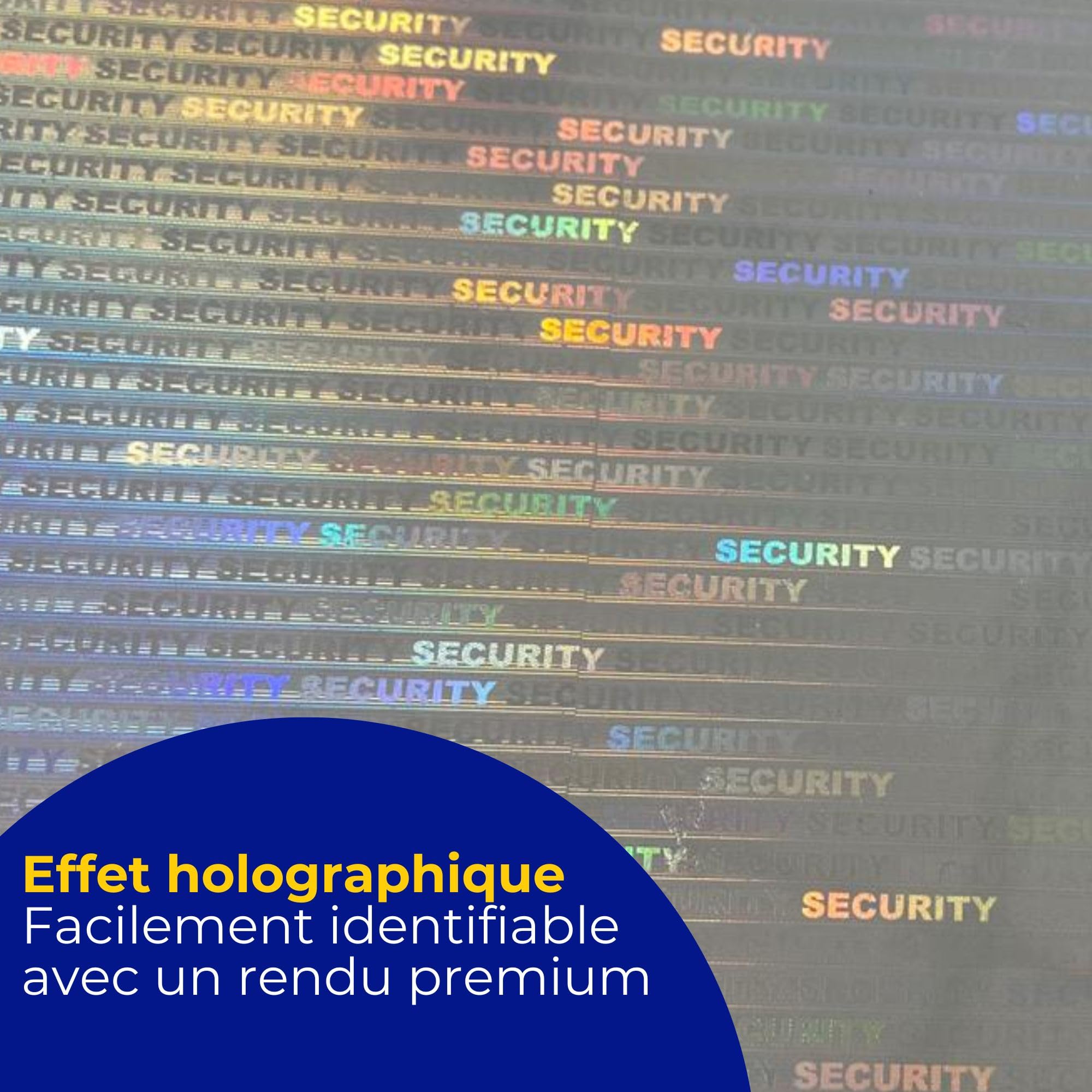 AVERY - 1000 étiquettes holographiques de sécurité Ø37 mm, VOID avec transfert, autocollants polyester inviolables compatibles impression laser, anti-fraude et anti-contrefaçon