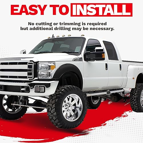 Miniatura 7 de ECOTRIC 4 guardabarros compatibles con Ford F250 F350 Super Duty 1999-2007 (no compatible con modelos duales), cubierta de protección de rueda de