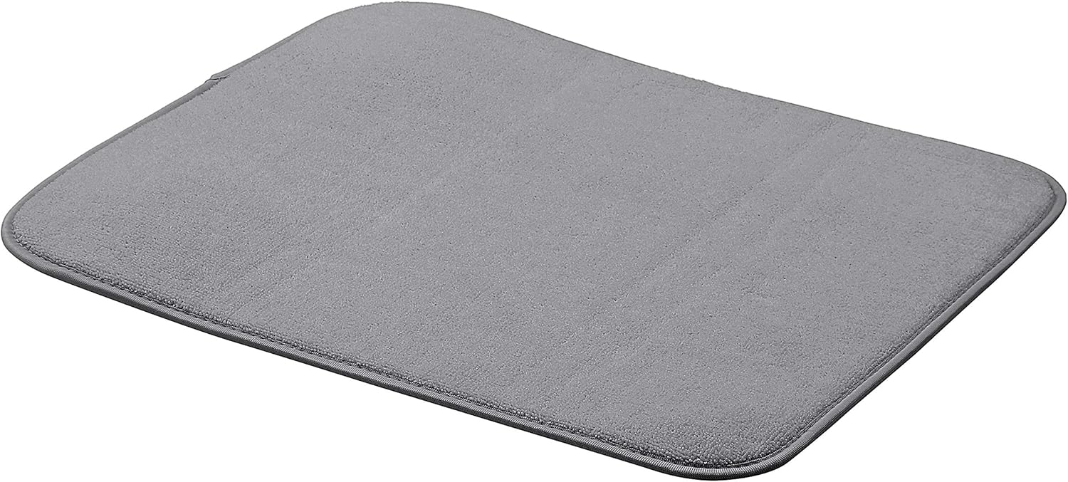 Amazon Basics Dish Drying Mat - 16x18" (41x46cm) - Charcoal, 3-Pack