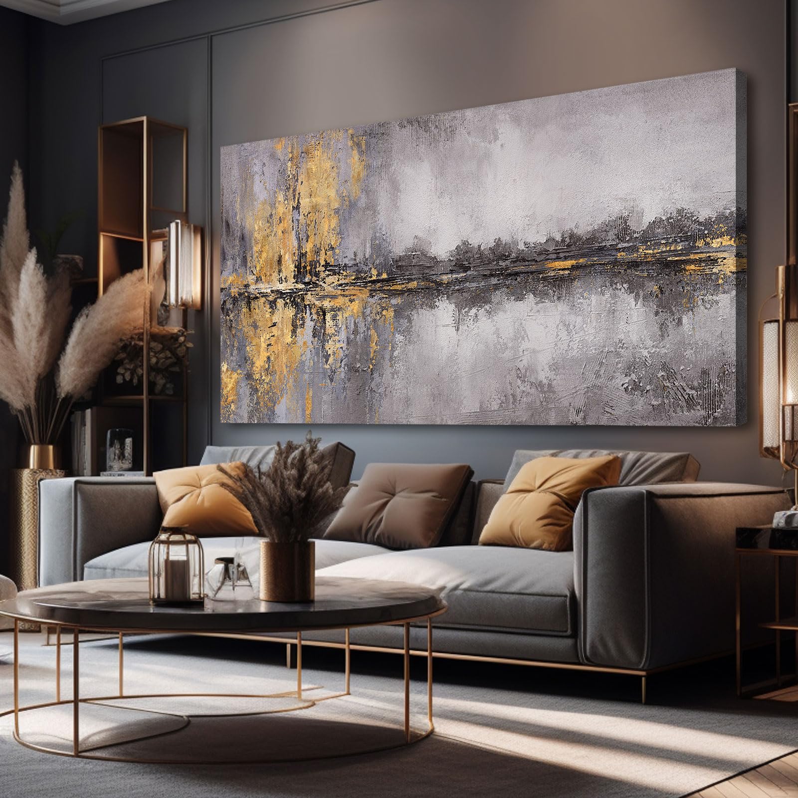 Canvas Wall Art Modern Home Decor Wall Abstract Gold Wall Pictures ...