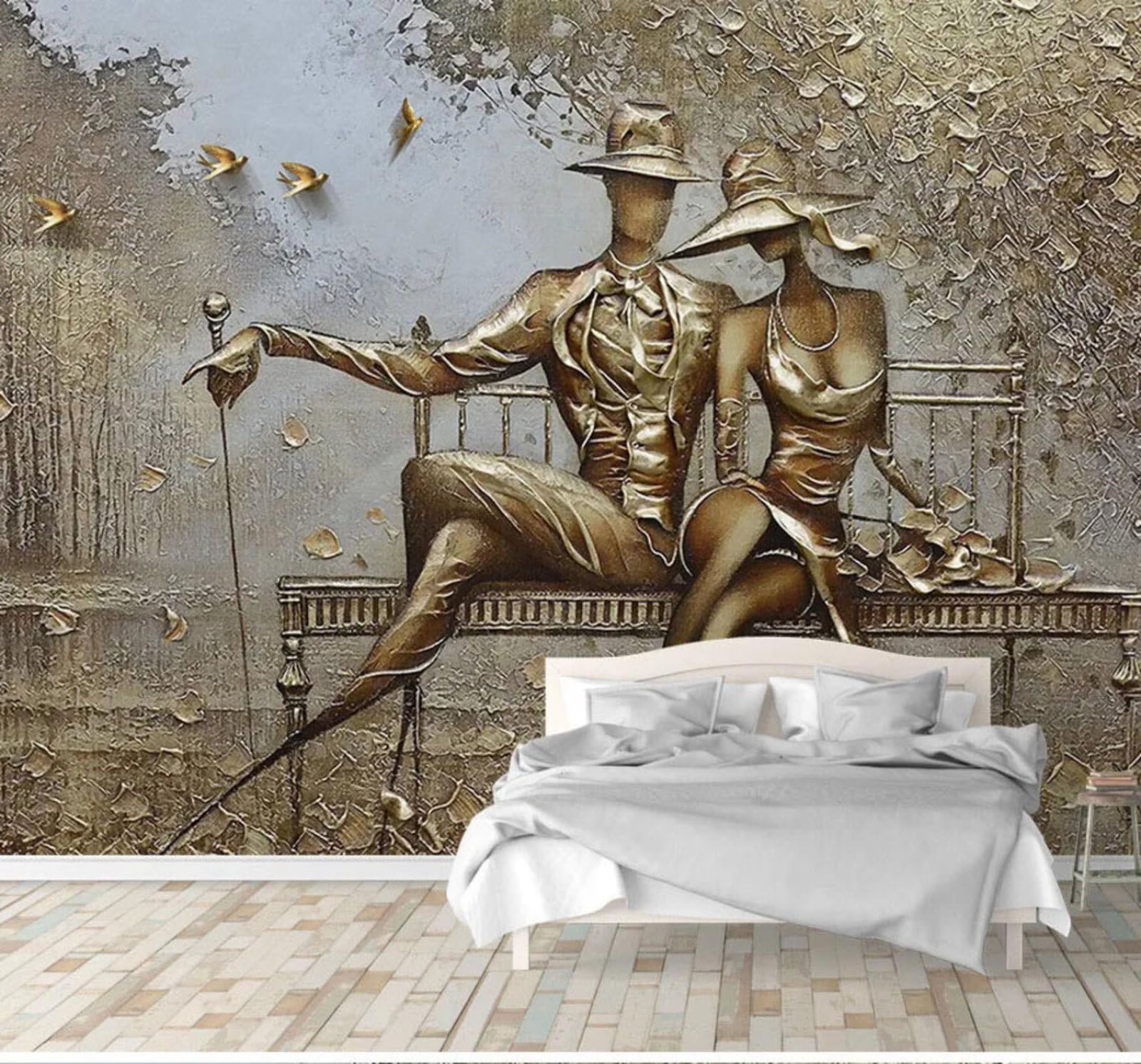 Sculpture Relief Abstract Figures Art 3D Wallpaper Easy Install Feature Office Living Room Sofa Bedroom TV Background Wall Decoration-350cm×256cm