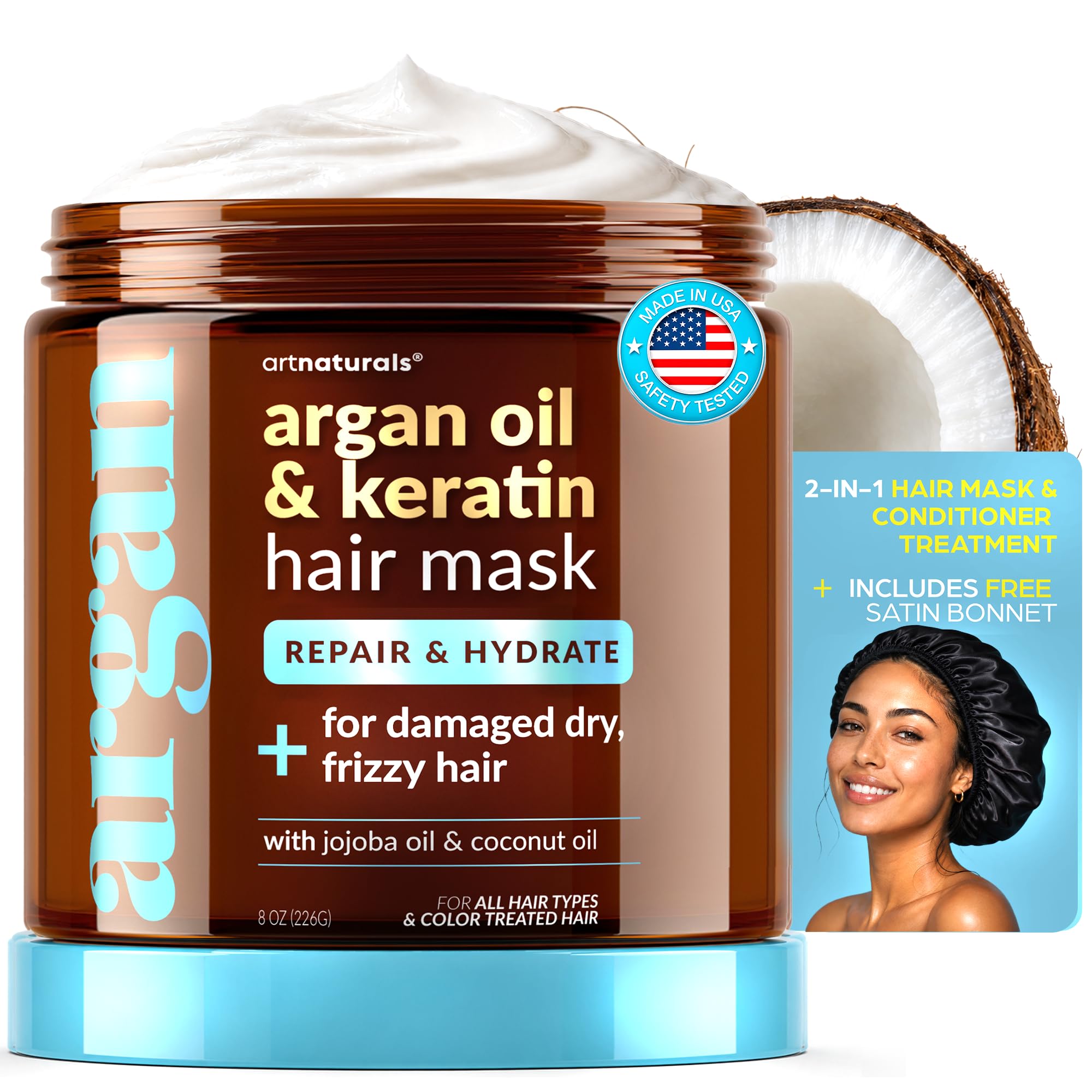 Amazon.com: ArtNaturals 2-Step Deep Repair Hair Mask for Damaged