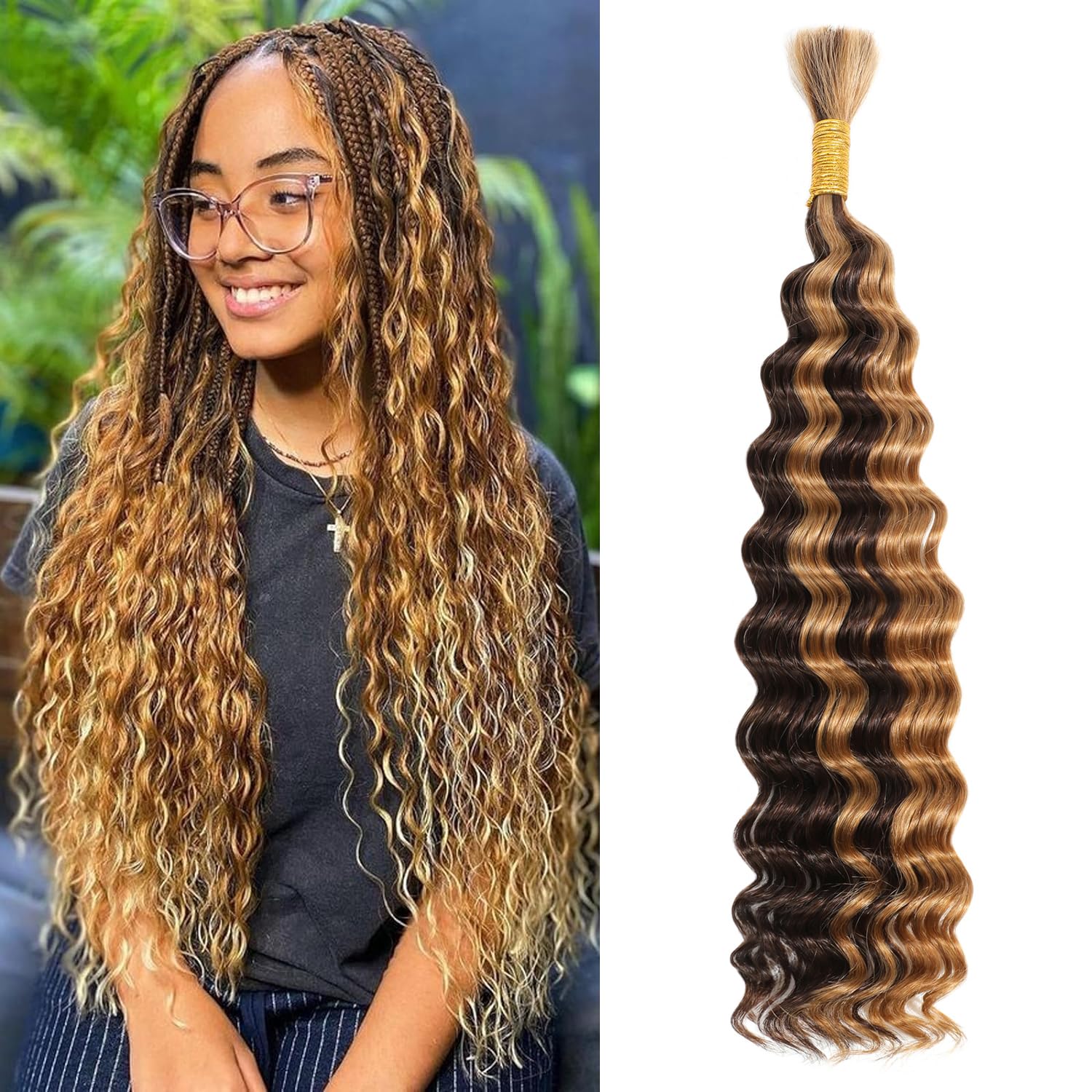 Amazon.com : Human Braiding Hair 1 Bundle 20 Inch Human Hair  display picture 2