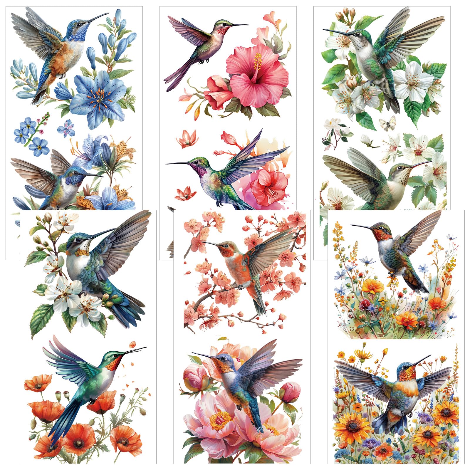Vintage Hummingbird Transfers - DIY Crafts -1