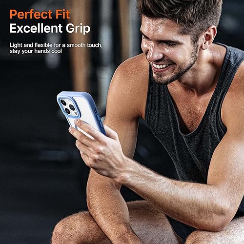 Miniatura 6 de Tjkings Funda magnética transparente para iPhone 14 Pro Max, compatible con MagSafe, protectores de pantalla y protector de cámara, no amarillea,