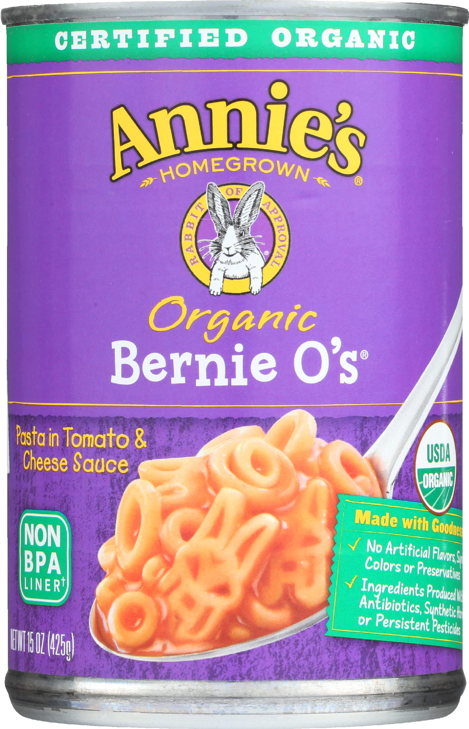 Annie's HomegrownBernie O's With Tomato & Cheese 15oz Pack of 1USDA Organic