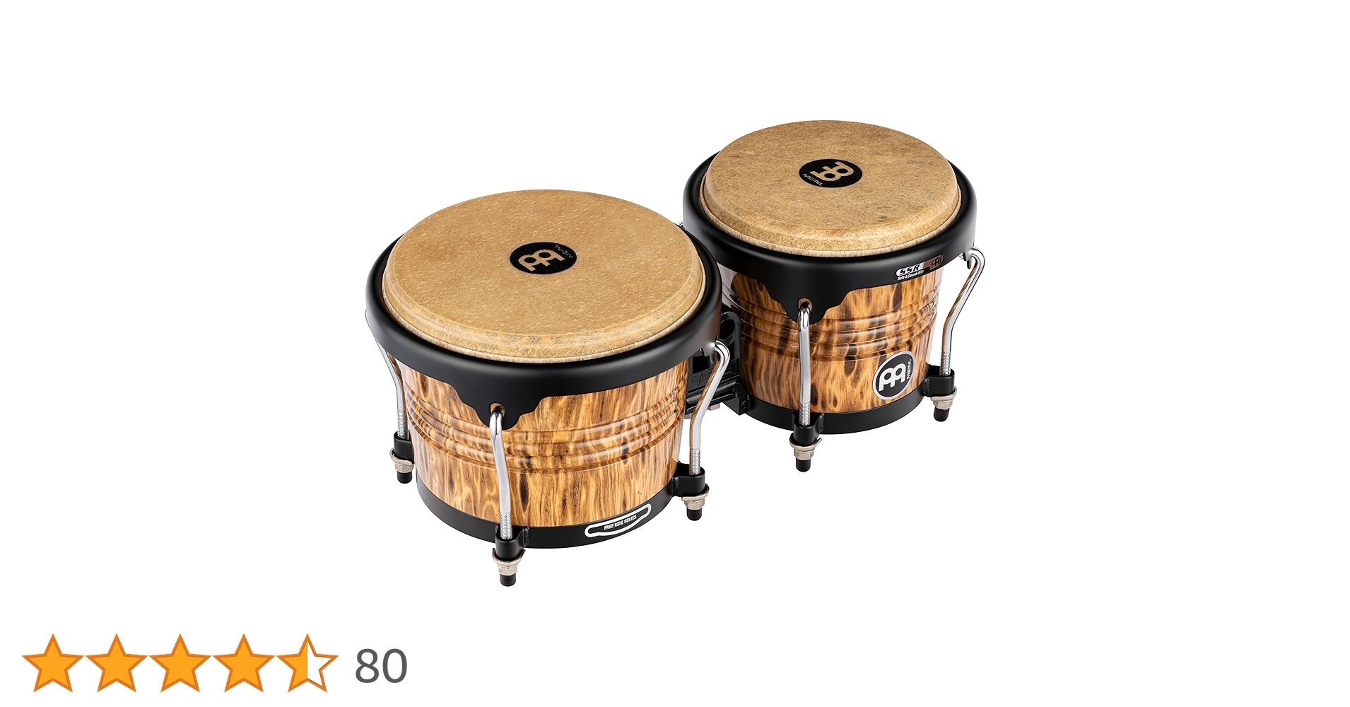 Meinl Percussion Bongos com búfalo de madeira de borracha