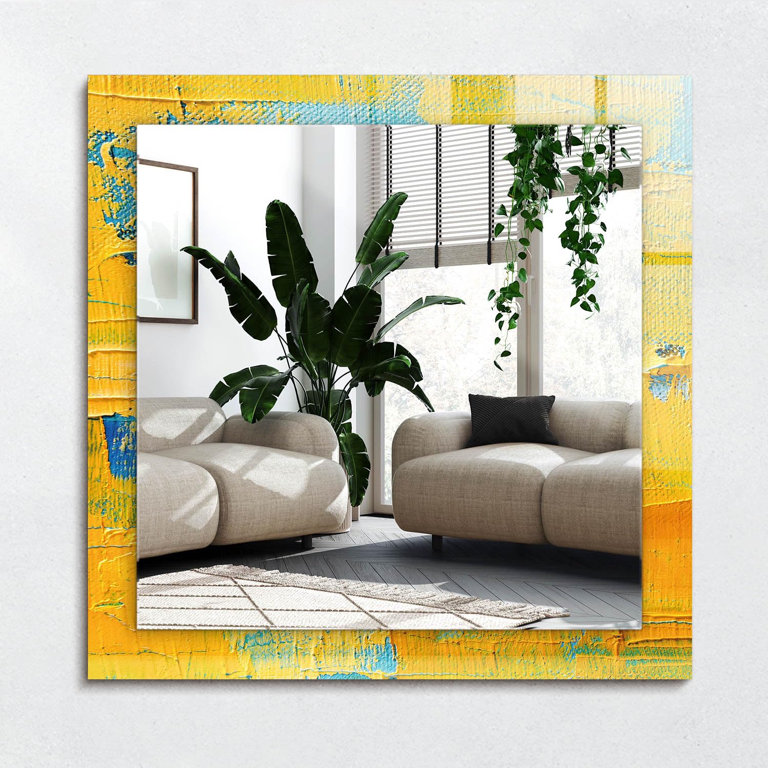 Miroir salle de bain 60x60 cm sans cadre moderne et lumineux