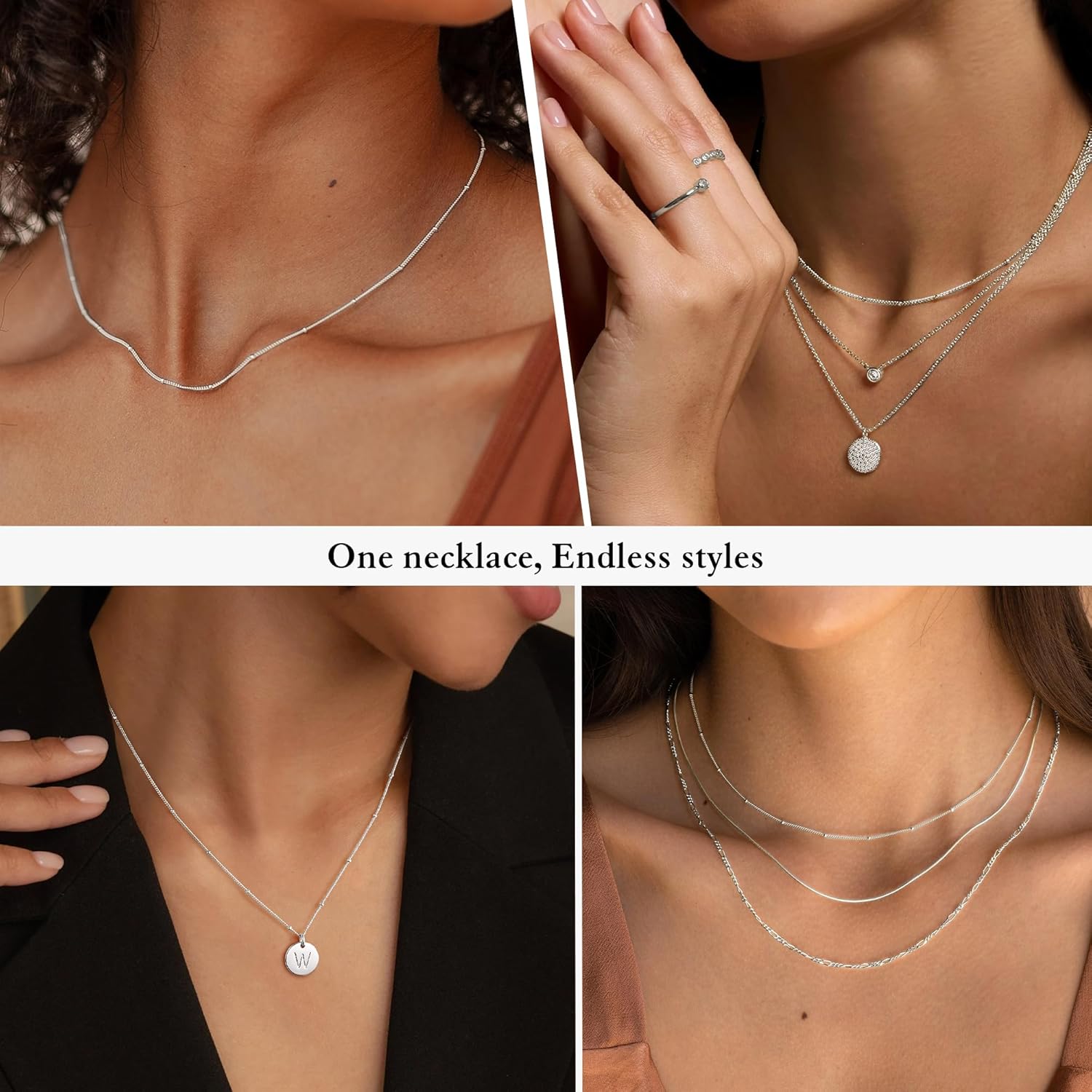 IEFWELL S925 Sterling Silver Chain Necklace for Women - 14K-Real-Gold-Plated 1.5mm Satellite Bead Chains Necklace, Sturdy Women's Chain Necklaces, 14/16/18/20/22/24 Inches Jewelry Valentines Gifts - Image 4