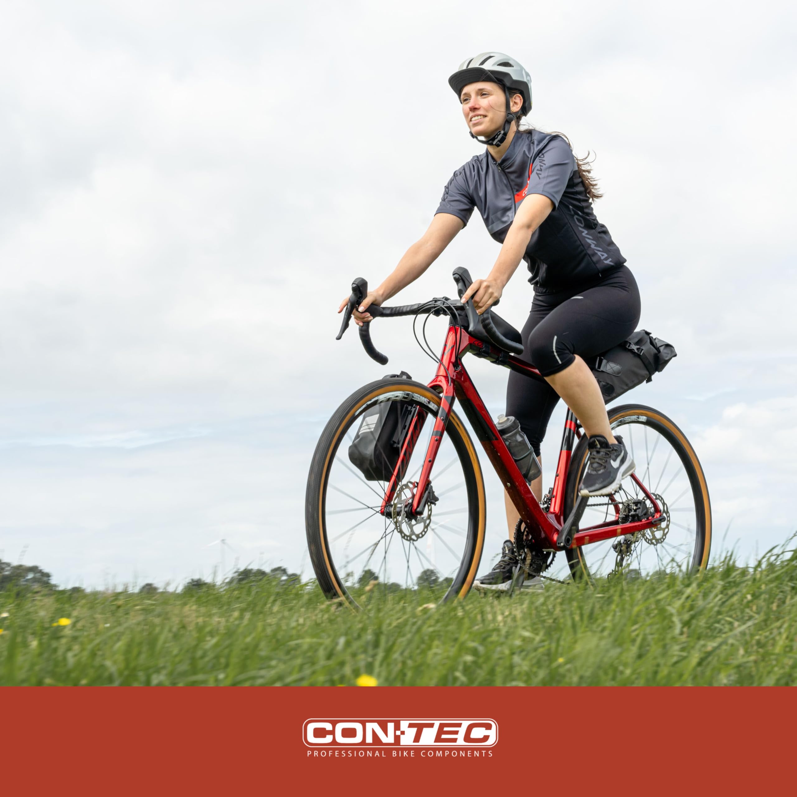 CONTEC Lenkerband SuperComfort.Grip, 2000x30x3 mm, aus Polyurethan, selbstklebend und rutschsicher, mit Silikonstreifen und 2 Lenkerstopfen, Paar, schwarz