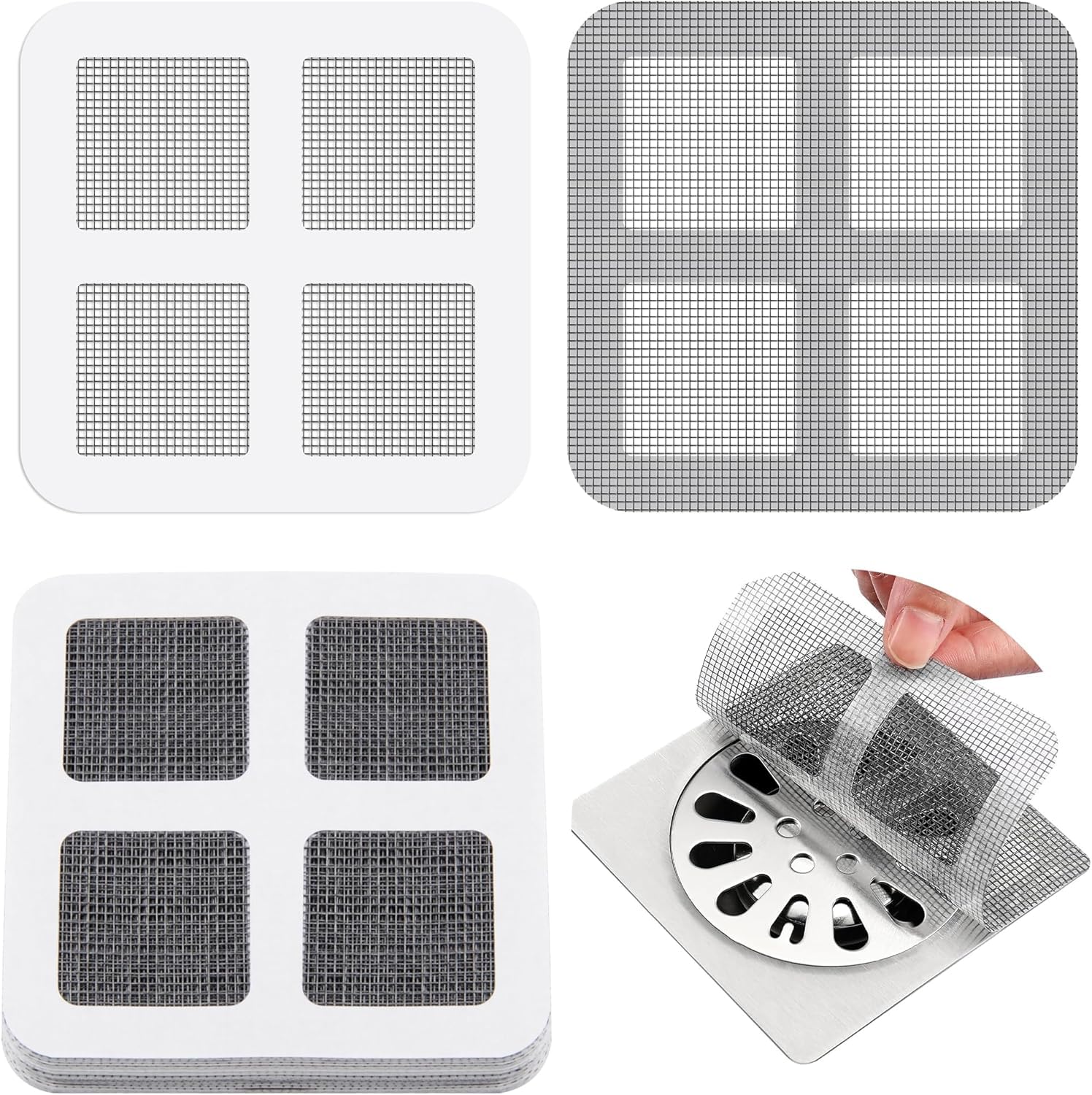 BEQWEEL Pack of 25 Shower Drain Hair Catcher Disposable Hair Trap for Shower Drain Cover, Upgrade Floor Drain Sticker Filter Covers to Catch Hair，Drain Screen for Tub, Sink, Bathroom, Kitchen (25Pcs) (B0DF5P62VM) Amazon Price History, Amazon Price Tracker
