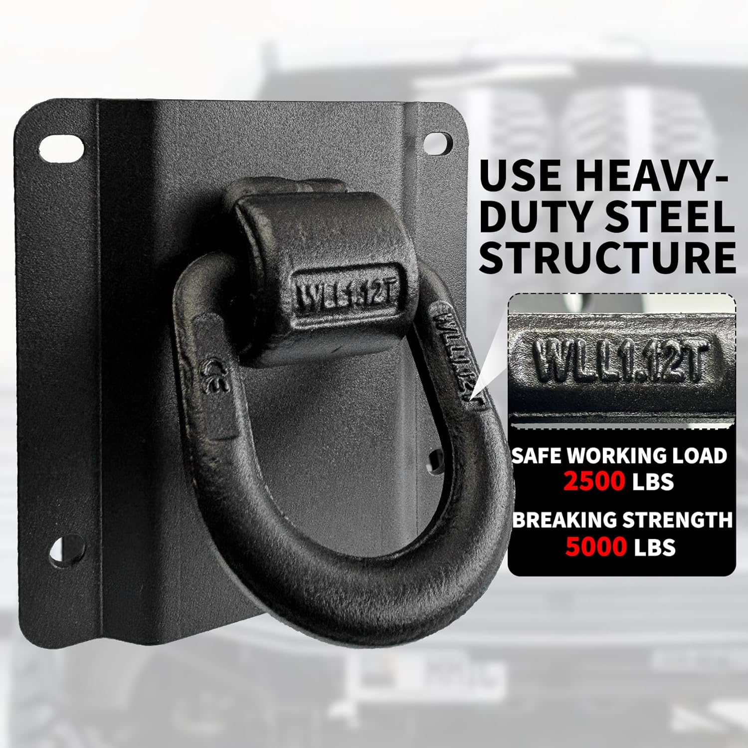 4 Pack Heavy Duty Tie Down Anchors Truck Bed Tie Downs Car Accessories Fit for 2015-2025 Ford F150 F250 F350 & Raptor 2026 Replace# FL3Z-99000A64-B & FL3Z-9928408-AB - Image 3