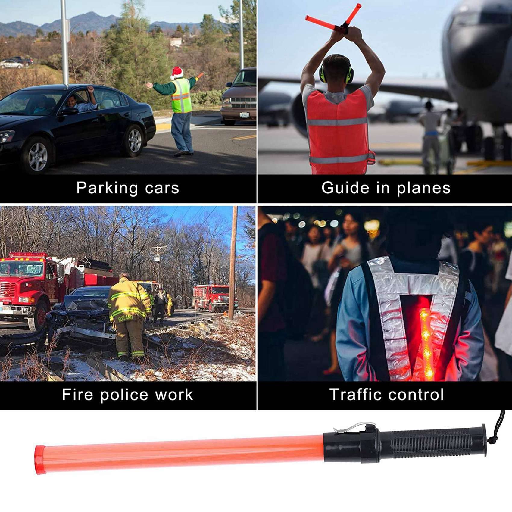 Paquet de 10 de Signalisation à LED de Sécurité Routière de 21 Pouces pour Les Guides de Stationnement