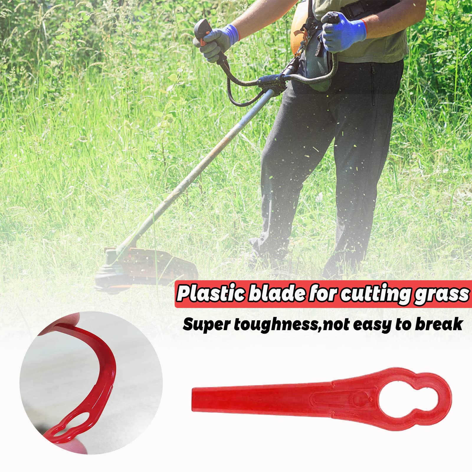 HA BIN Rasentrimmer Messer 4er-Set Für Einhell - Verstärkte Ersatzklingen Inkl. Scheibe