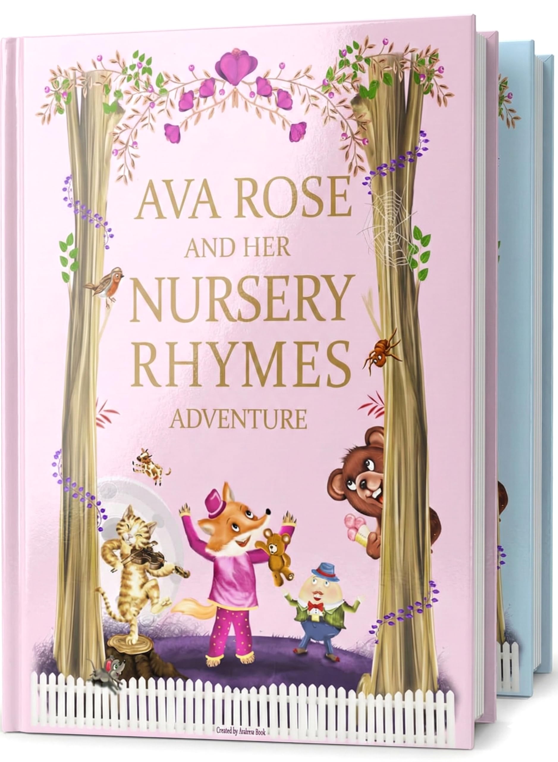 Book of Personalised Nursery Rhymes and Modern Poems for Baby and Child - Birthday, Baptism Gift