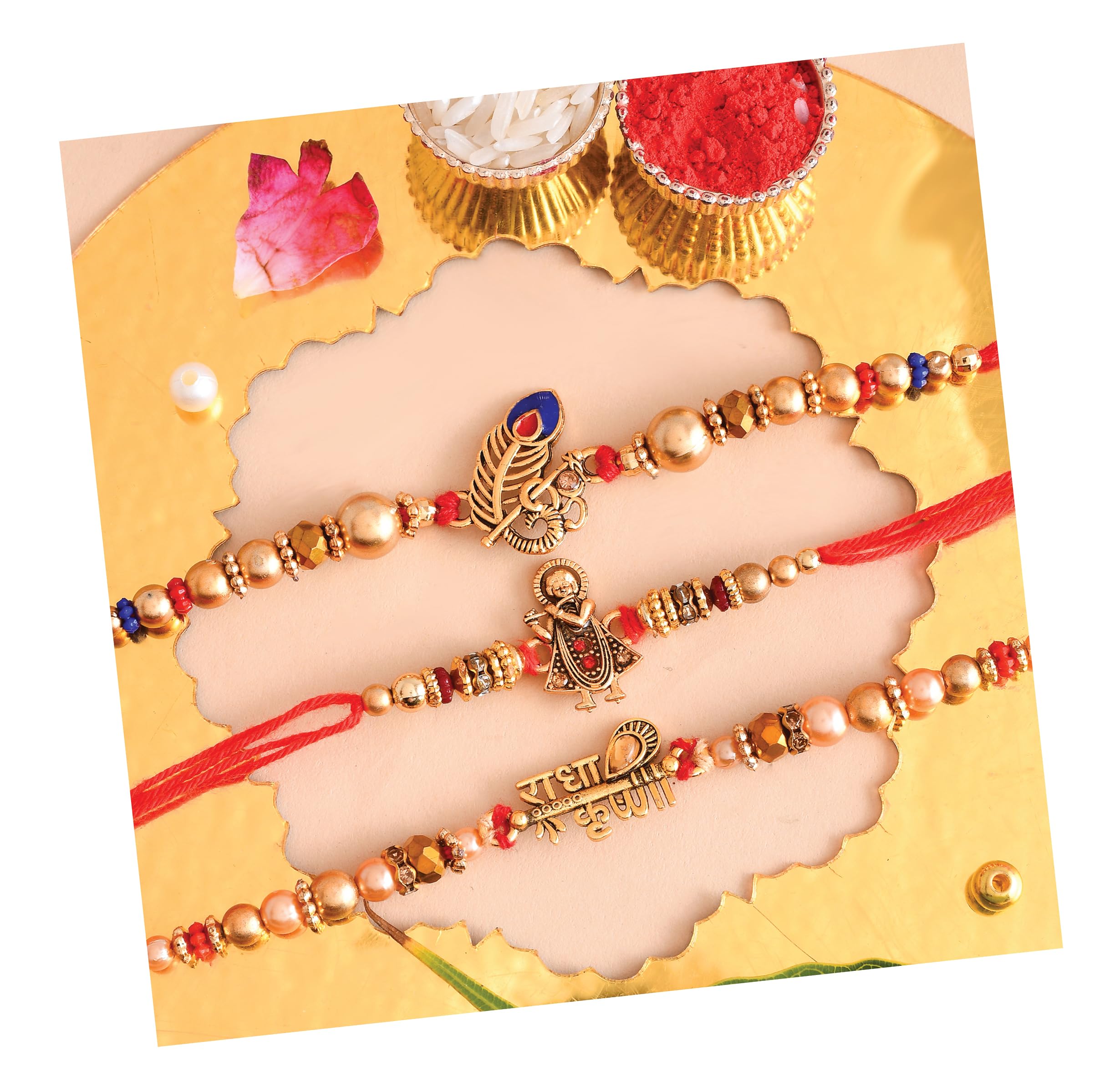 Pride Store Unisex Adult Rakhi For Brother Set Of 3 Khatu Shyam Rakhi Design For Brothers | Rakhi Combo For Brother And Sister With Tilak | Rakhi For Brother Rakhi For Bhaiya (A) (B0D8Z311TN) Amazon Price History, Amazon Price Tracker