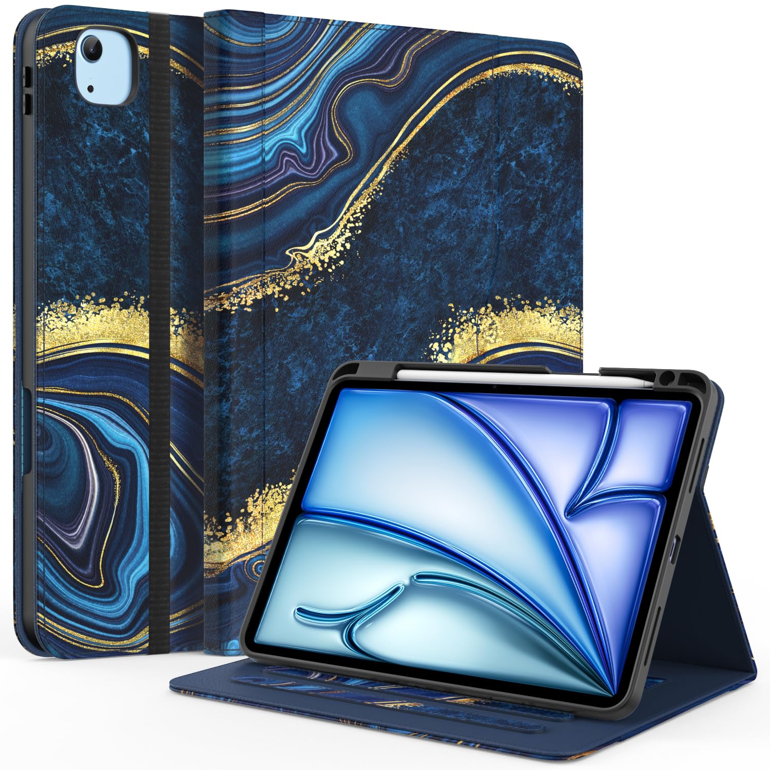 ZoneFoker Case for iPad Air 11-inch M3/M2 (2025/2024), iPad Air 5th/4th Generation 10.9'' (2022/2020), iPad Pro 11 (4th/3rd/2nd/1st Gen), Multi-Angle