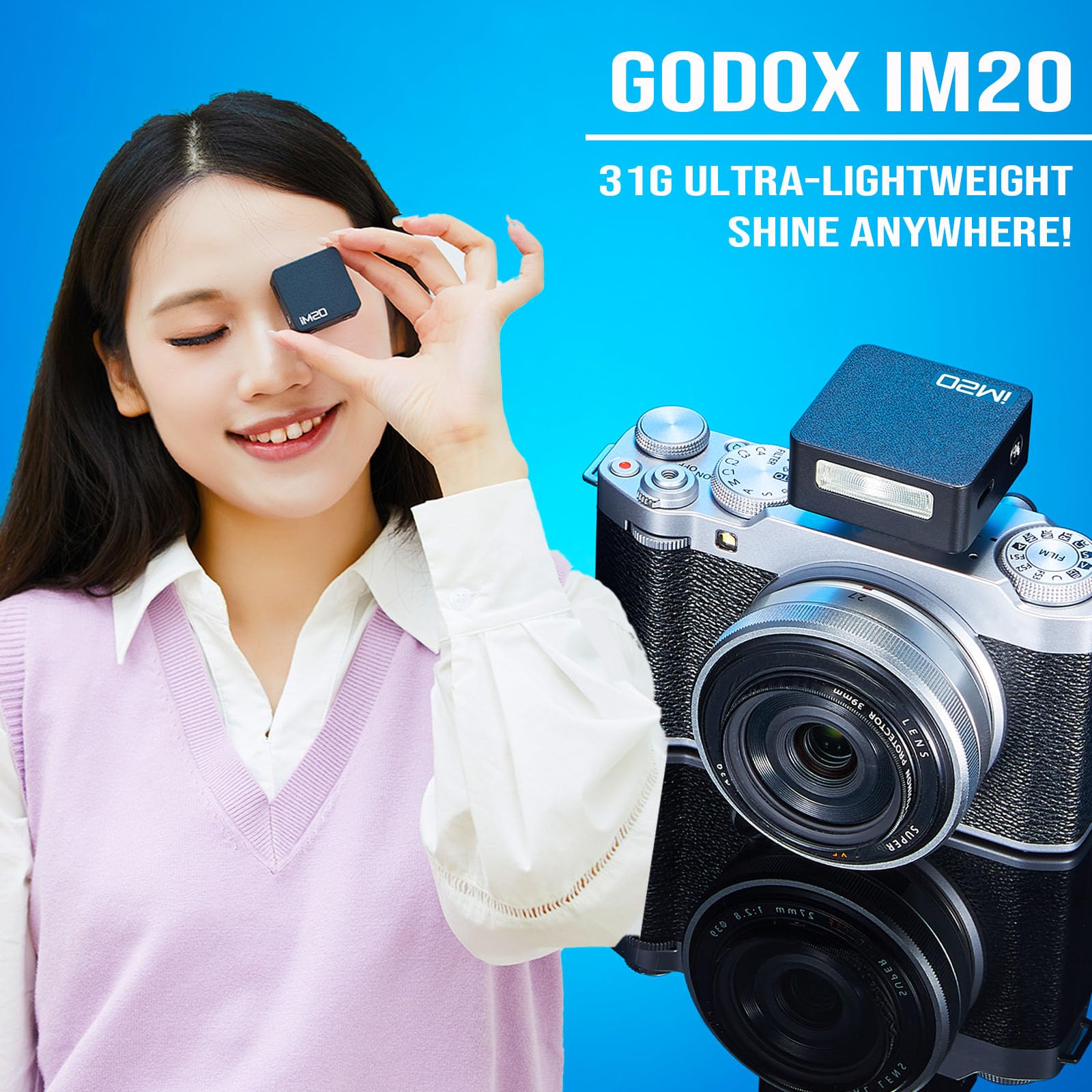 Amazon | Godox iM20 カメラフラッシュ - USB C充電/5段階/470mAh内蔵 