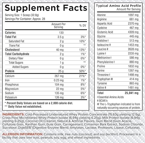 Miniatura 4 de Core Nutritionals Mezcla de proteínas Pro de liberación sostenida mezcla de enzimas digestivas 25 G de proteína 2 G de carbohidratos 27 porciones