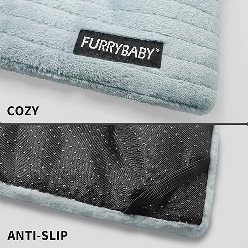 Miniatura 2 de furrybaby Alfombrilla para jaula de perro, almohadilla para perrera con funda extraíble, no eléctrica y antideslizante, cama autocalentable para