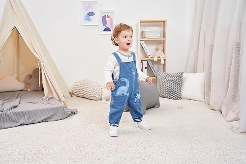 Miniatura 3 de Conjunto de ropa de bebé para niños pequeños, mameluco de manga larga + overol de mezclilla, conjuntos de ropa para bebés