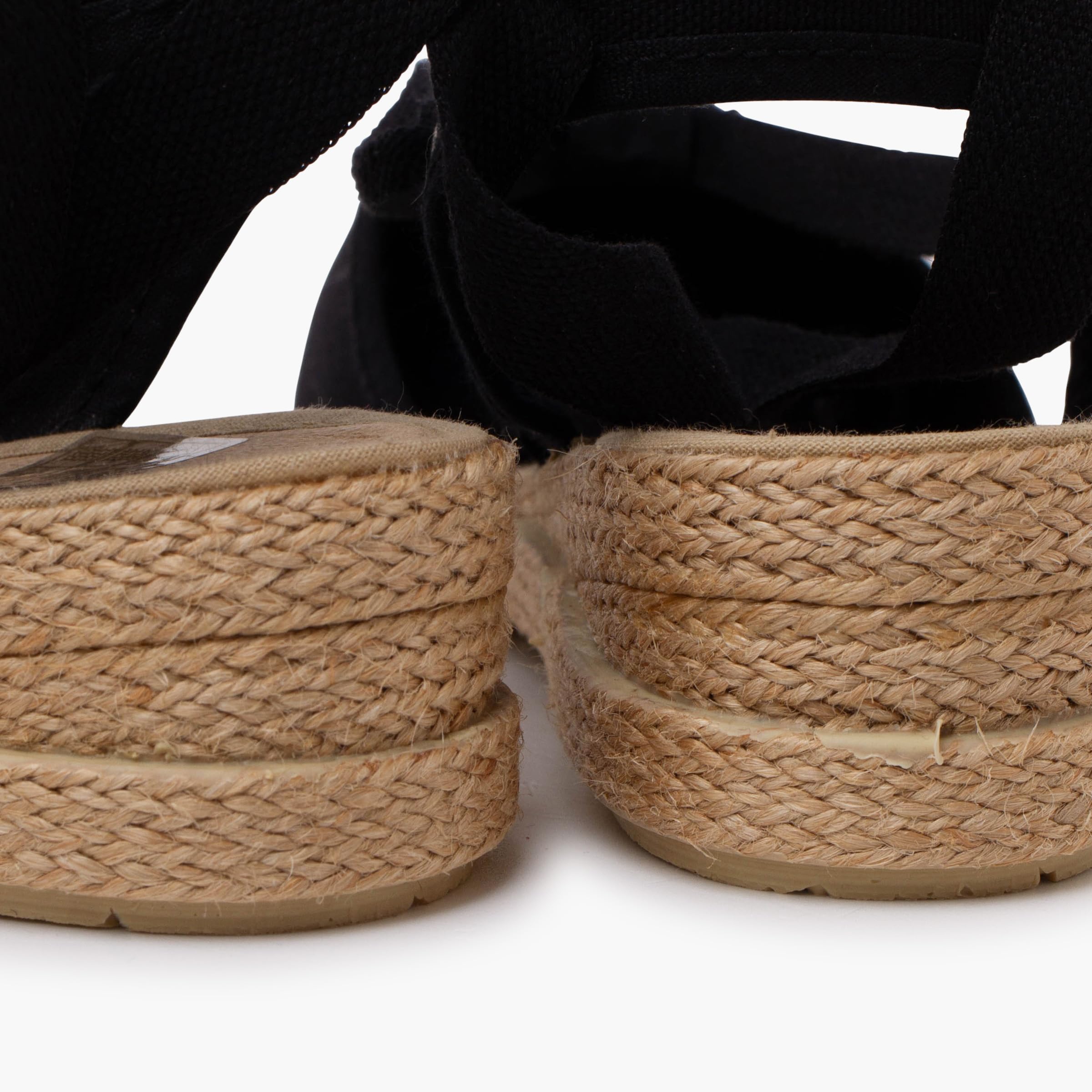 Pisamonas Espadrillas Zeppa e Nastri piqué