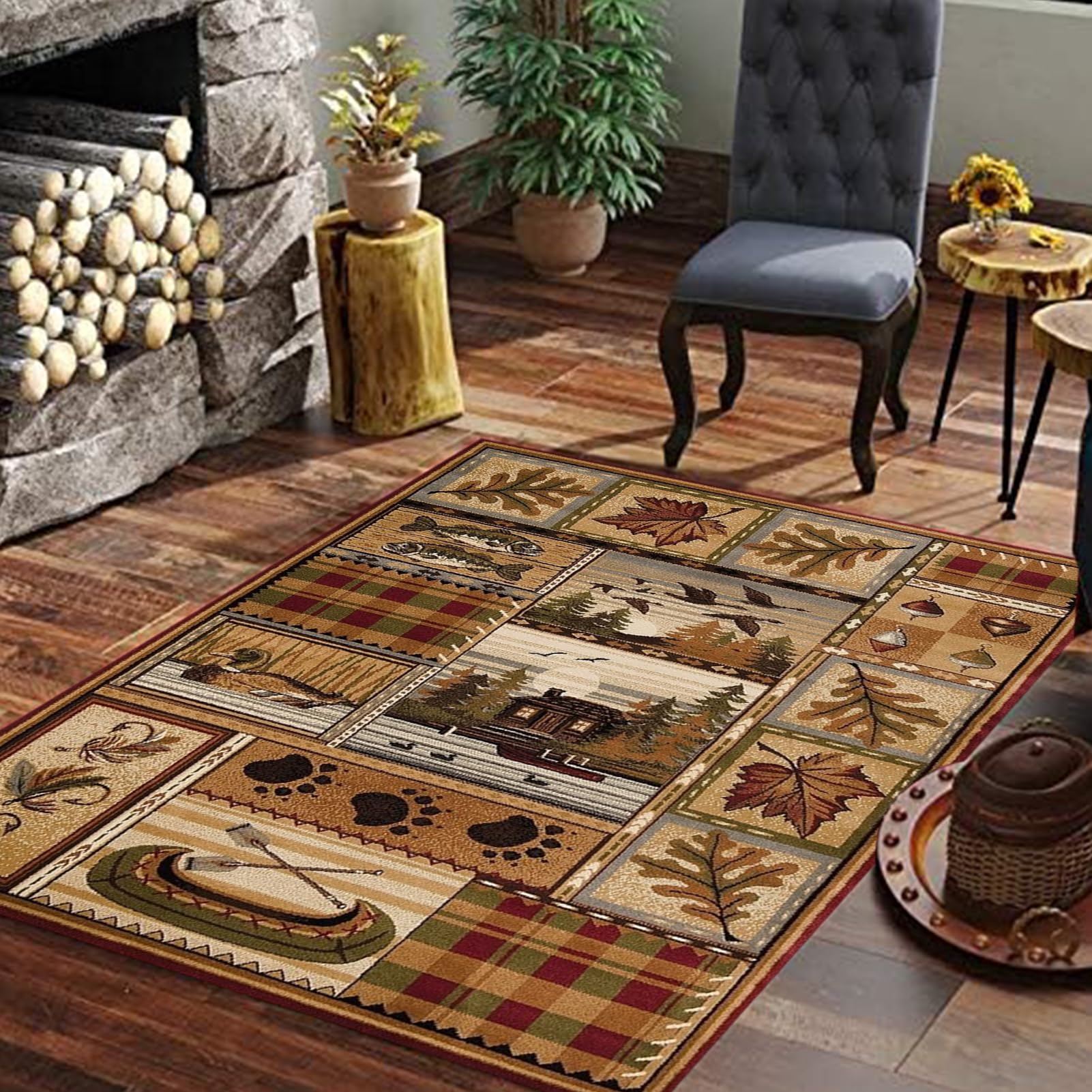Amazon.com: Rustic Country Theme Wildlife Duck Fish Wild Goose