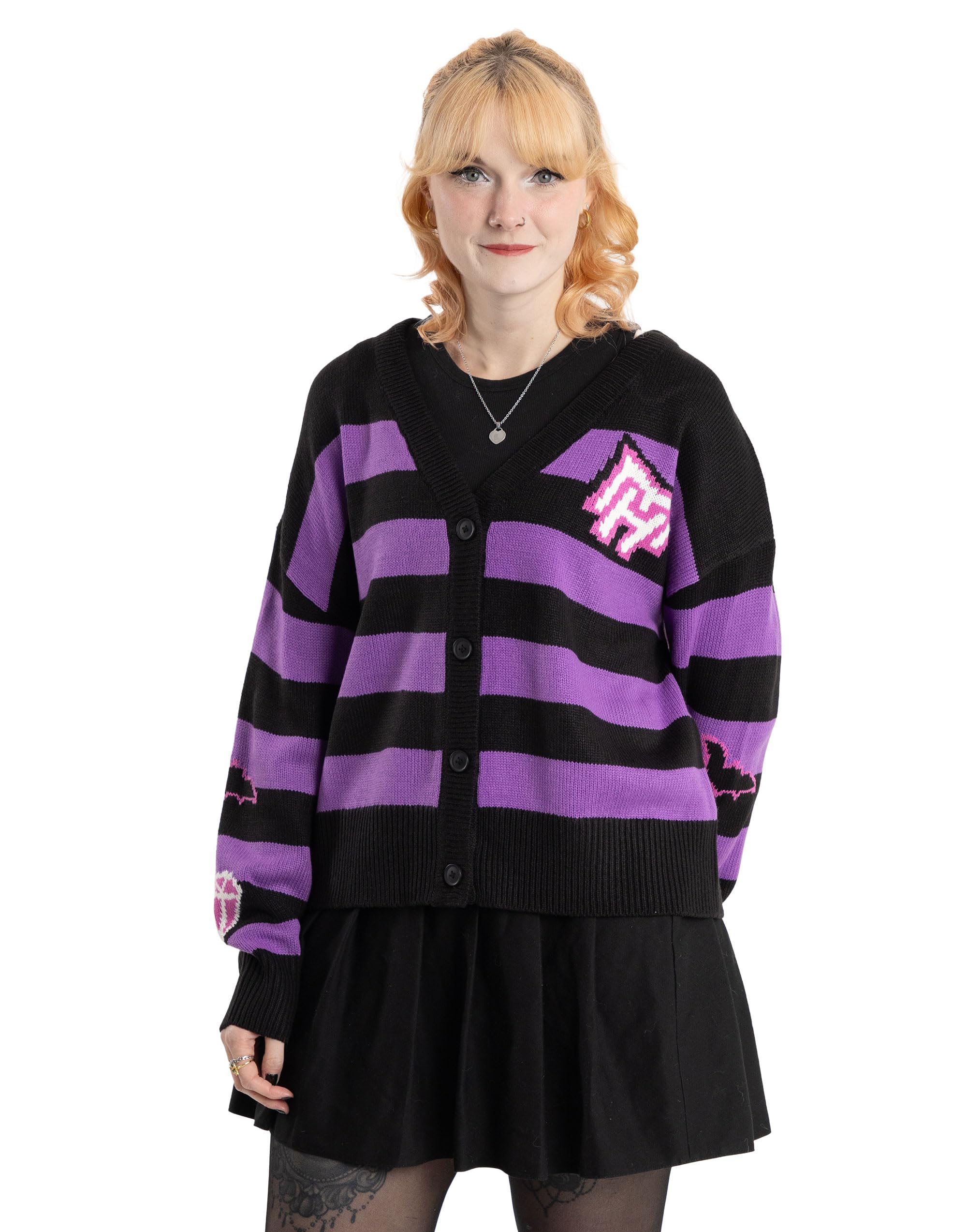 Monster High Women's Purple Cardigan | | Official Merch Medium