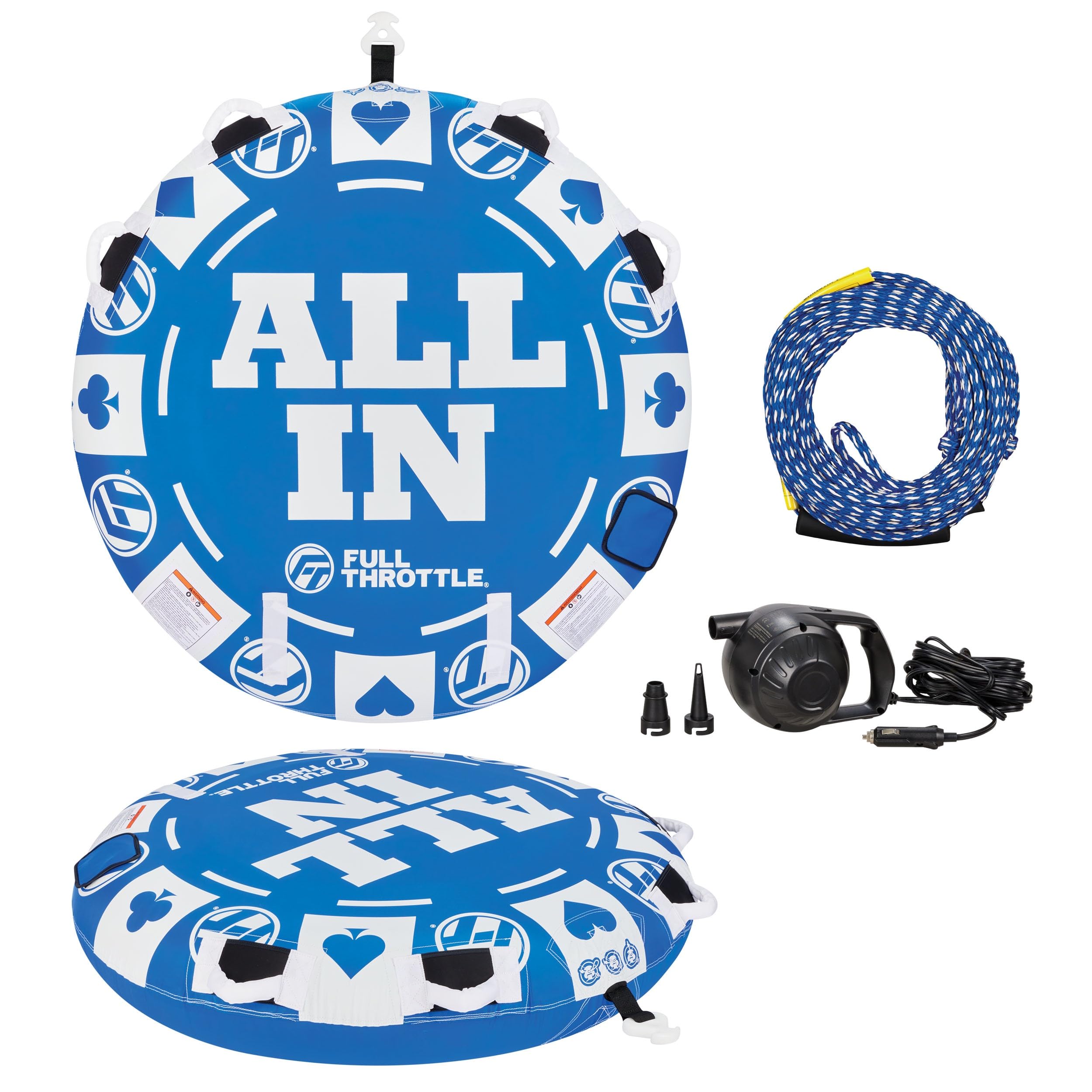 Full Throttle All in Towable Tube Includes Tube, Pump & Rope