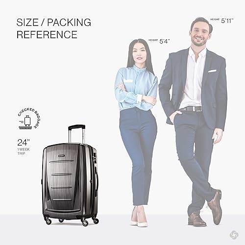Miniatura 2 de Samsonite Winfield 2 - Equipaje rígido con ruedas giratorias, Carbón vegetal