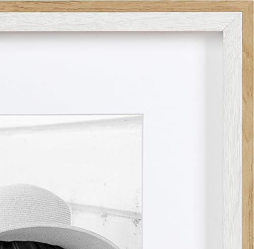 Miniatura 5 de Kate and Laurel Gibson - Juego de 4 marcos de transición, 11 x 14 pulgadas, blanco y natural, marcos casuales para cualquier habitación del hogar