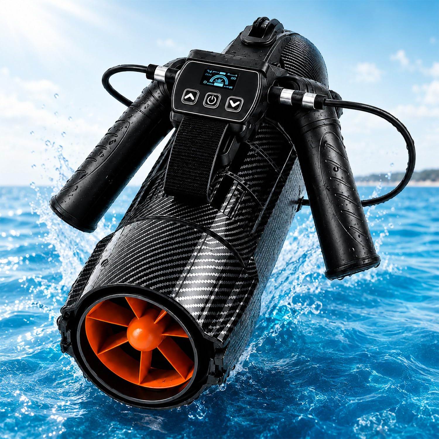 650w Water Scooter, 4-in-1 Underwater Propulsion Device, Underwater Thruster, With Watch Controller, Dual Control Modes, 120-15min Runtime, 7km/H, Maximum Diving Depth 40m, For Snorkeling, Pool, Lake