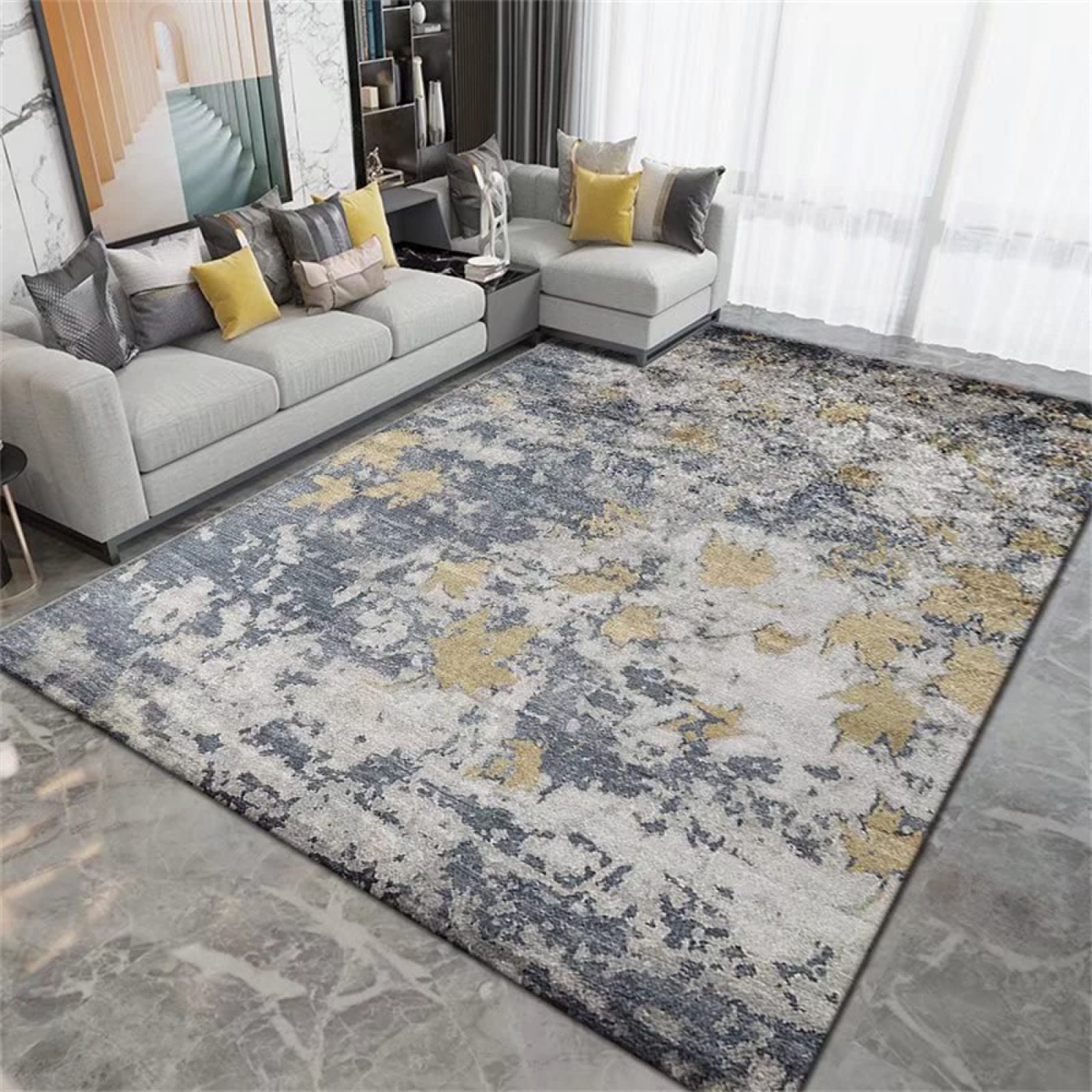 Tapis Noel gris 160X230CM lavable pour réchauffer votre intérieur