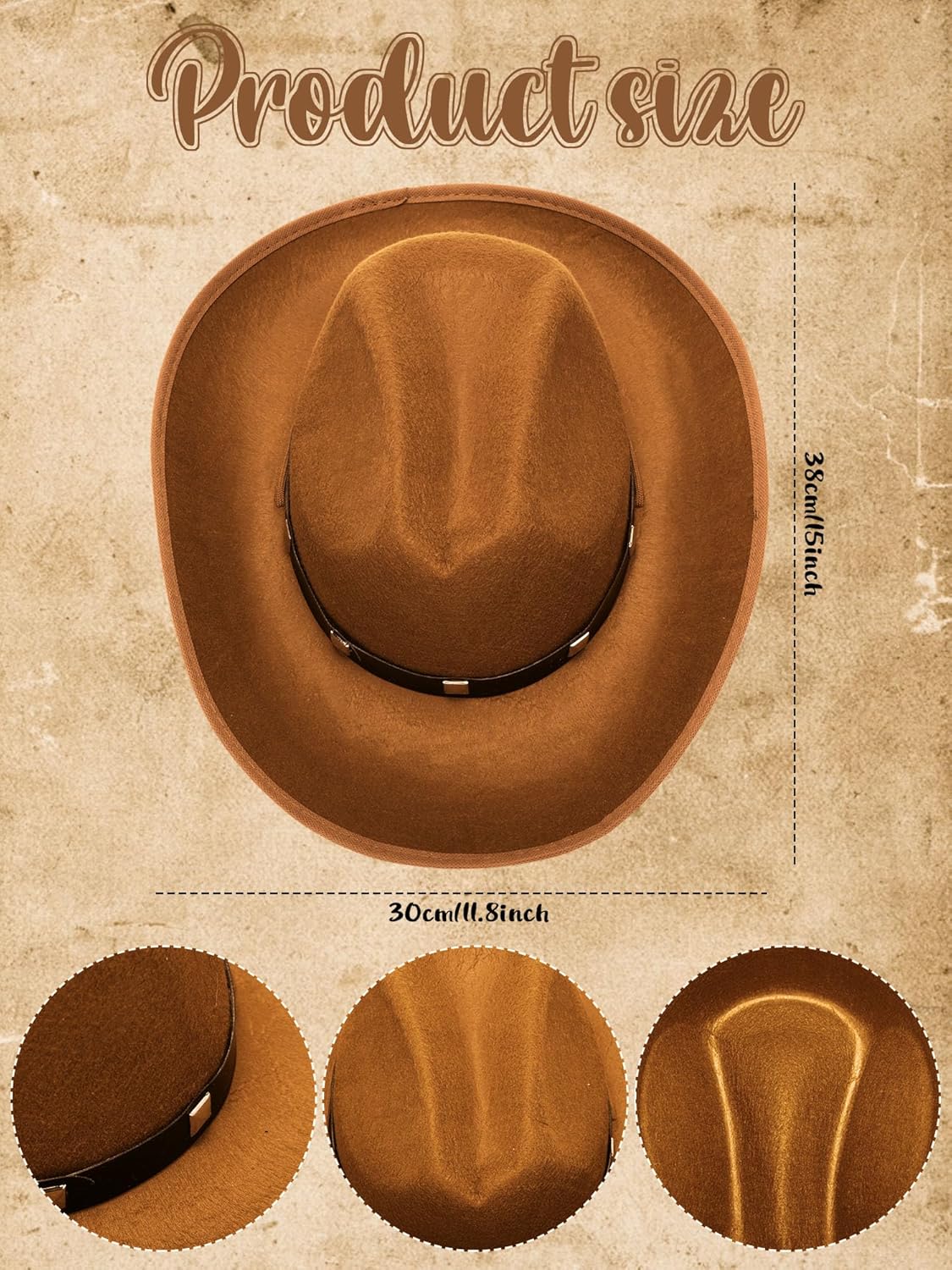 Foaincore Fringe Vests Cowgirl Outfits for Women 70s Hippie Clothes Vest Jacket Faux Suede Tassels Western Cowgirl Hat - Image 2