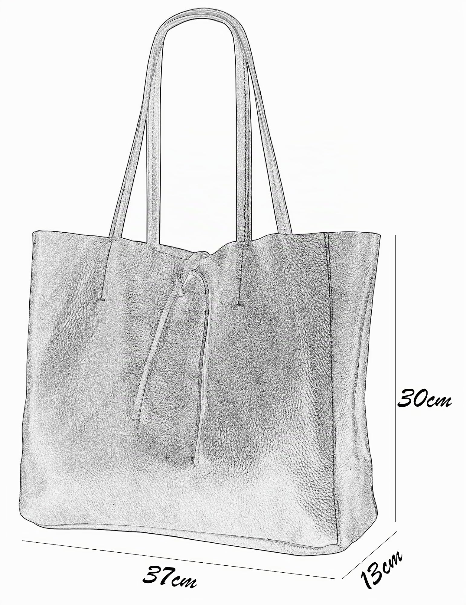 SH Leder ® Damen Echt Rindleder Shopper in Querformat mit Innentasche in vielen Farben Schultertasche Henkeltasche 30x37cm Maja G514