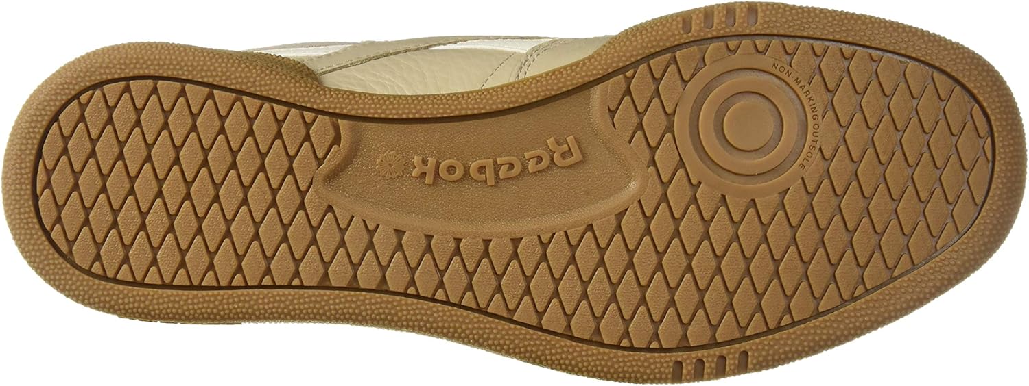 Reebok Men's Club C Cross Trainer, Parchment/Chalk/Gum, 14